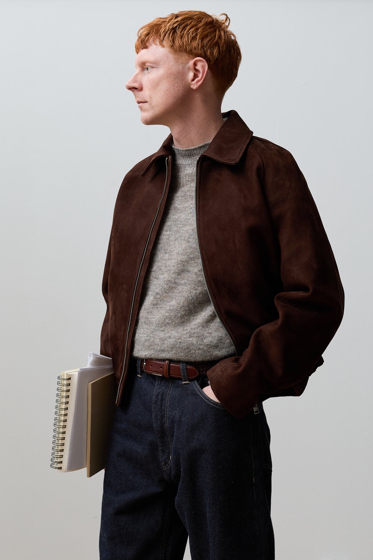 Stensholt Suede Leather Zip Jacket