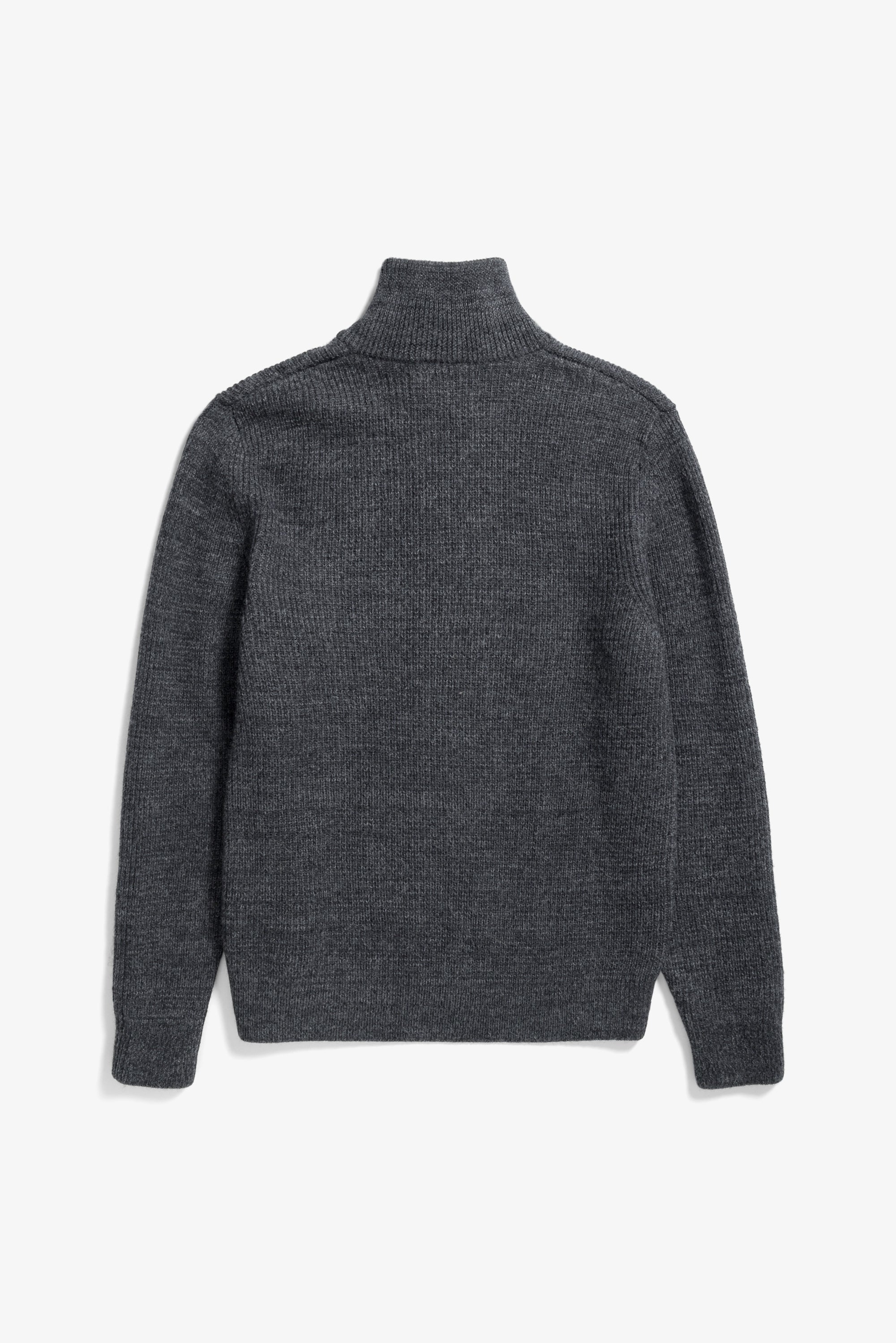 Hagen Wool Cotton Rib Full Zip Jacket
