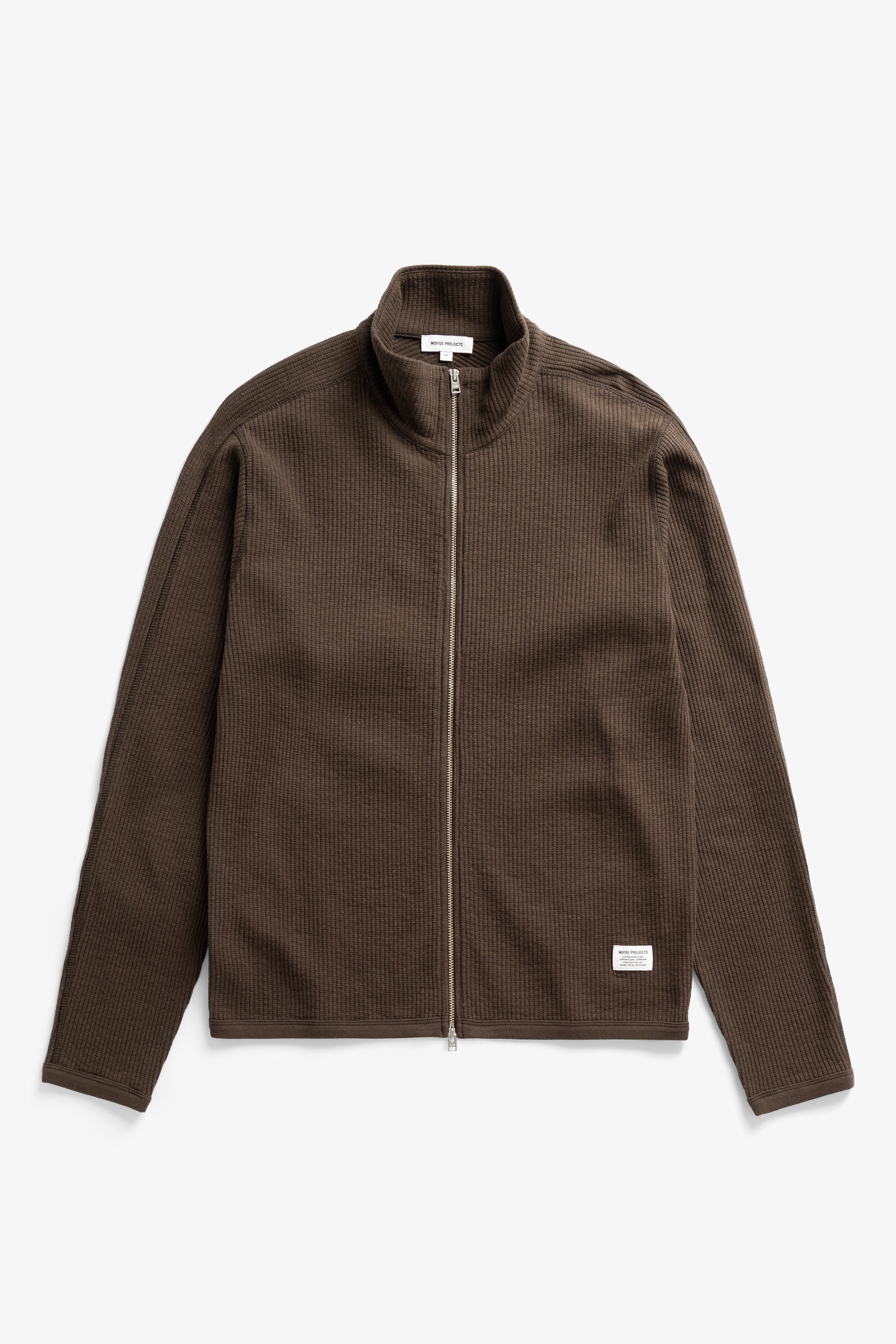 Teno Cotton Hemp Military Rib Zip Cardigan