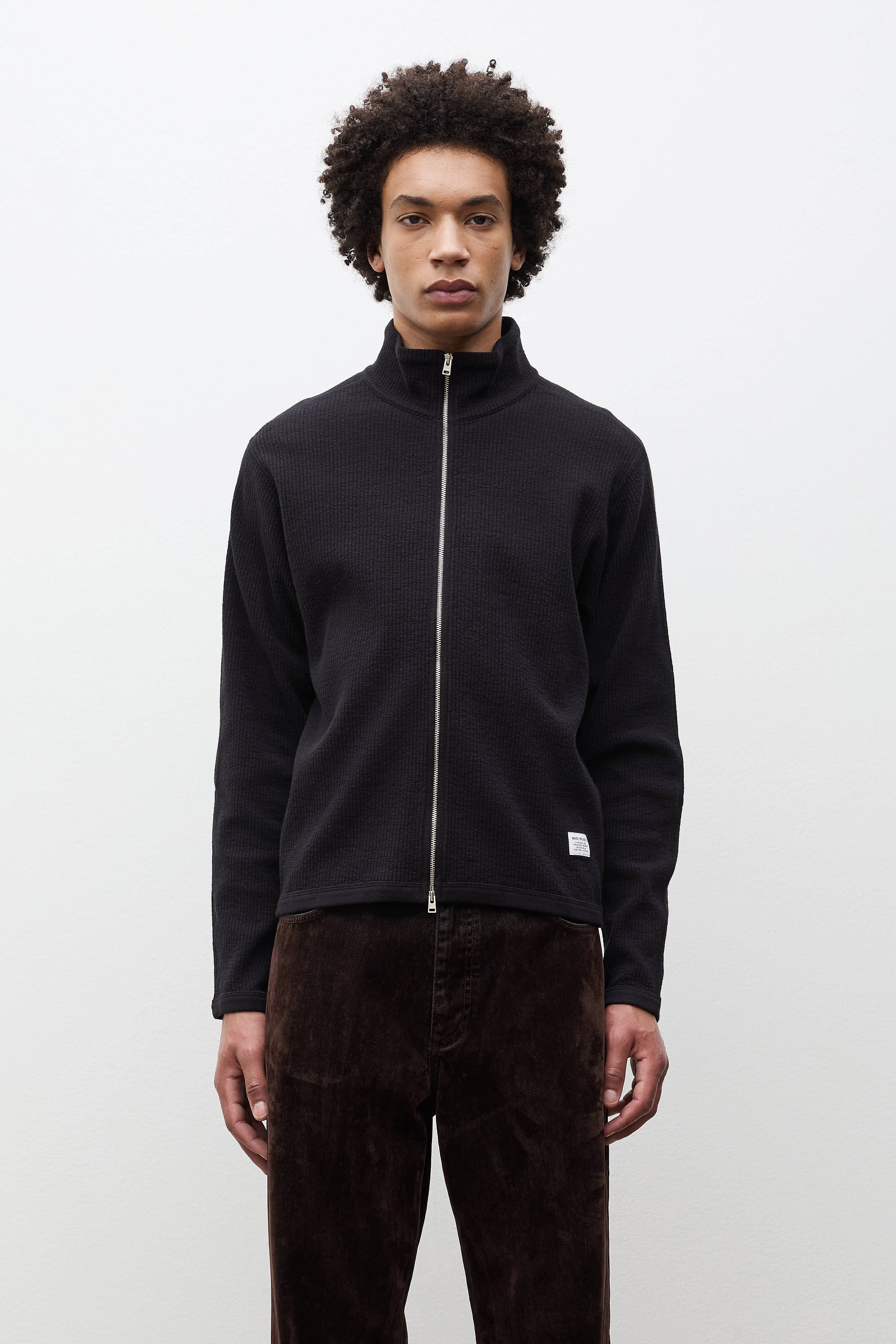 Teno Cotton Hemp Military Rib Zip Cardigan