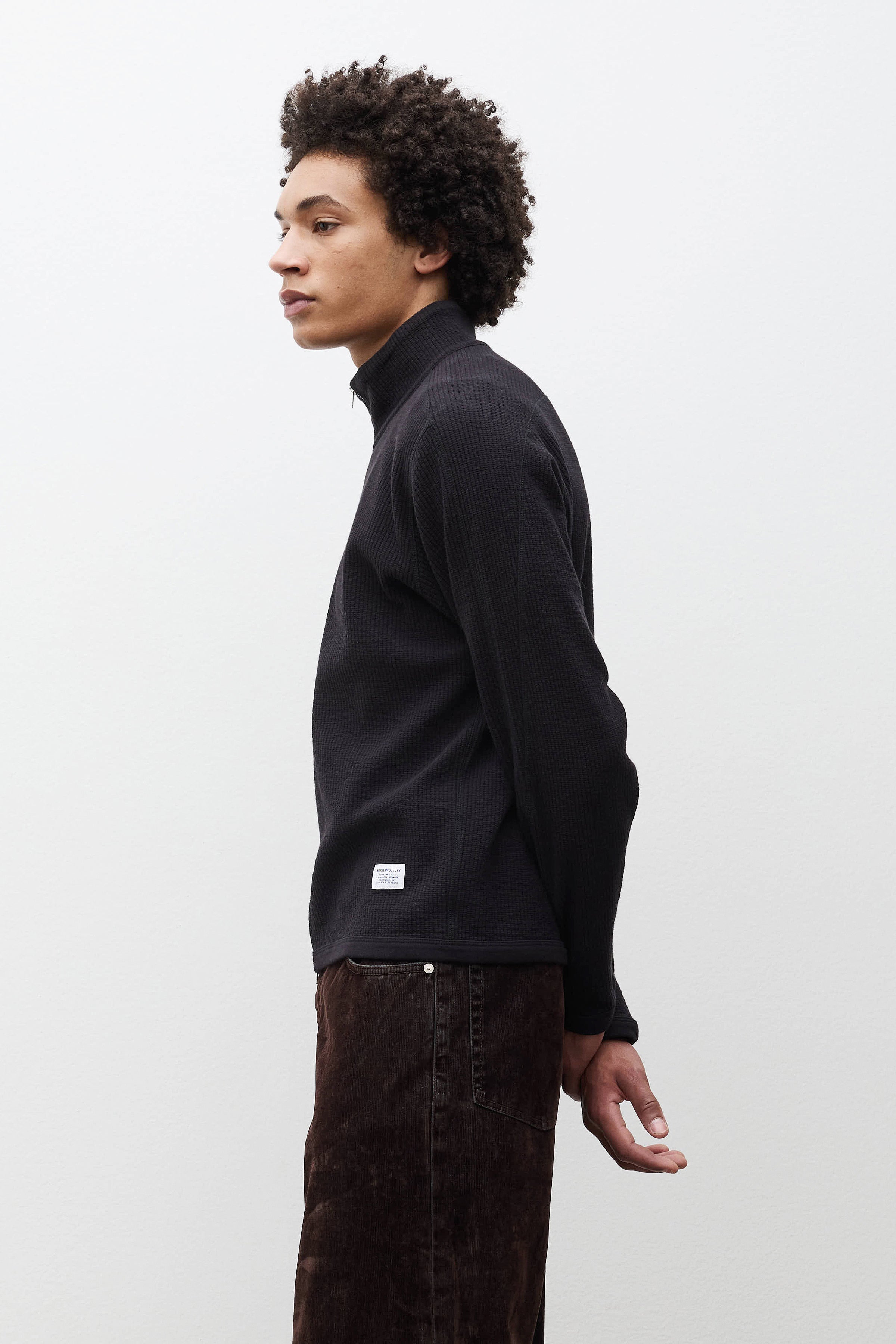 Teno Cotton Hemp Military Rib Zip Cardigan