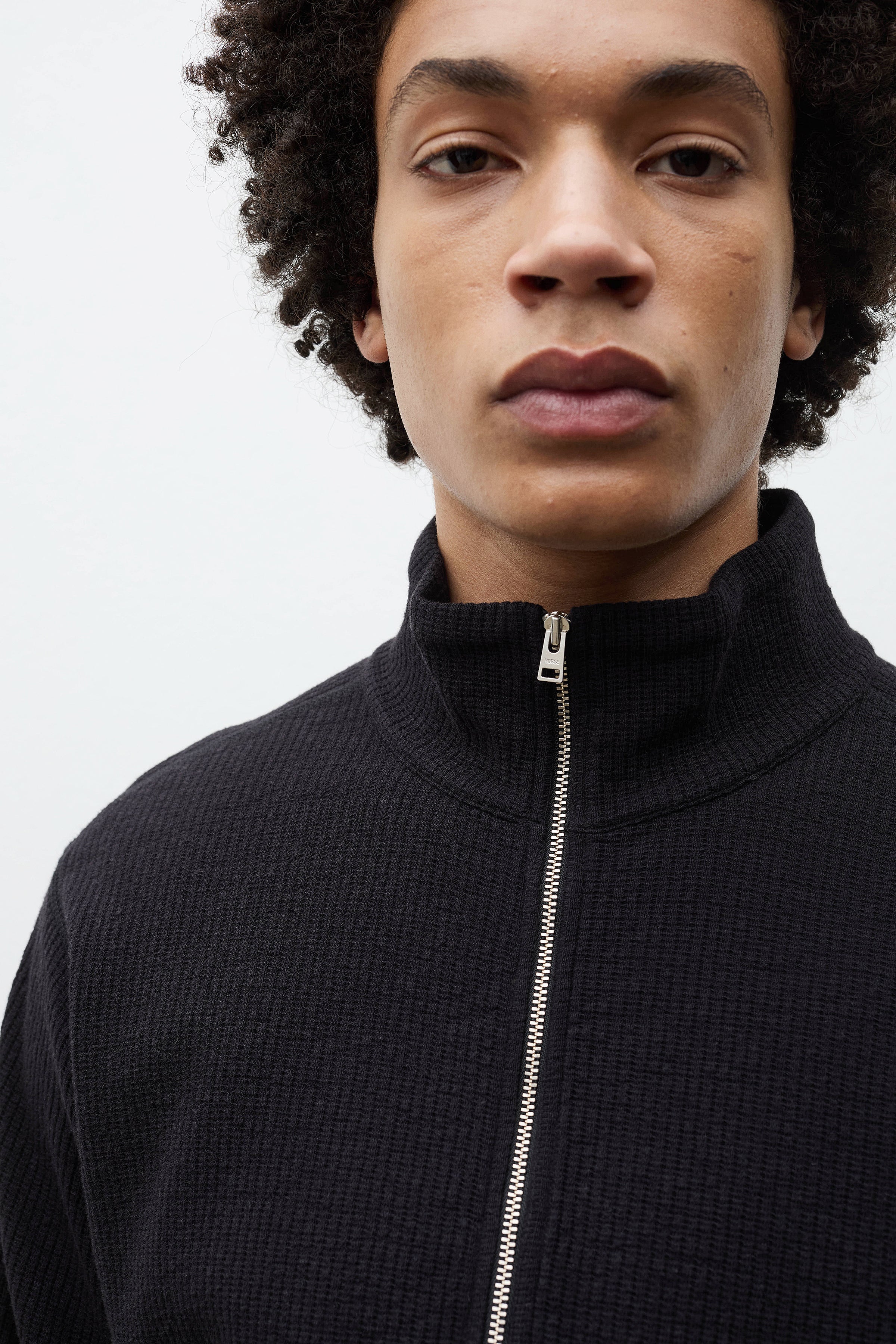 Teno Cotton Hemp Military Rib Zip Cardigan