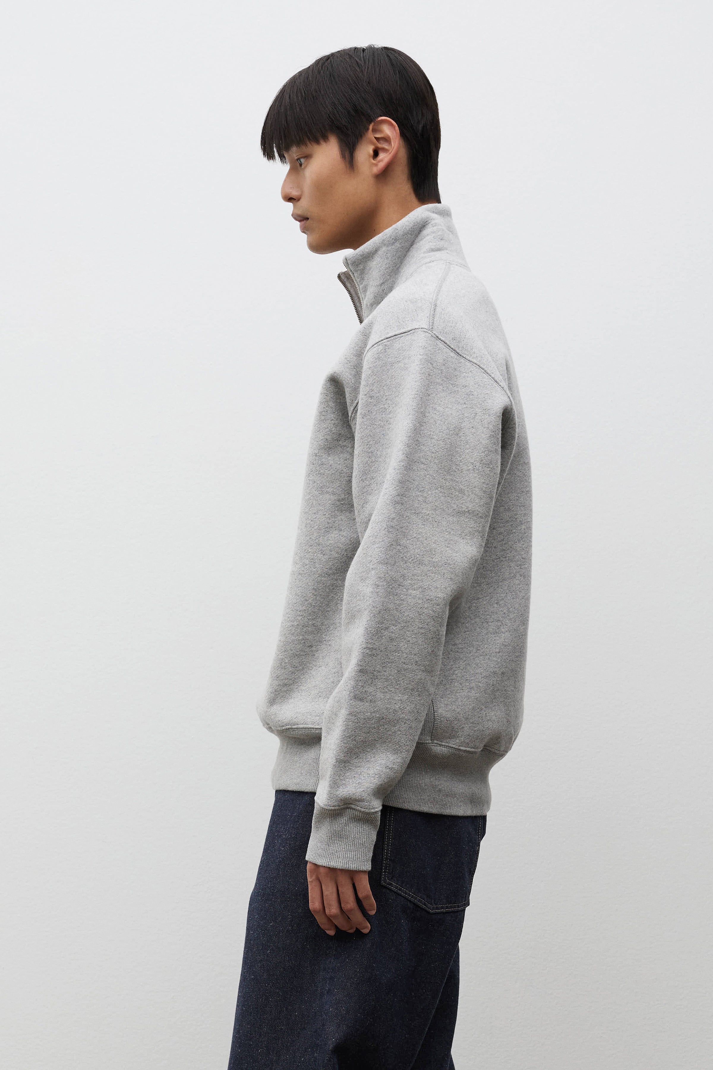 Flossli Relaxed Cotton Wool Half Zip Sweatshirt