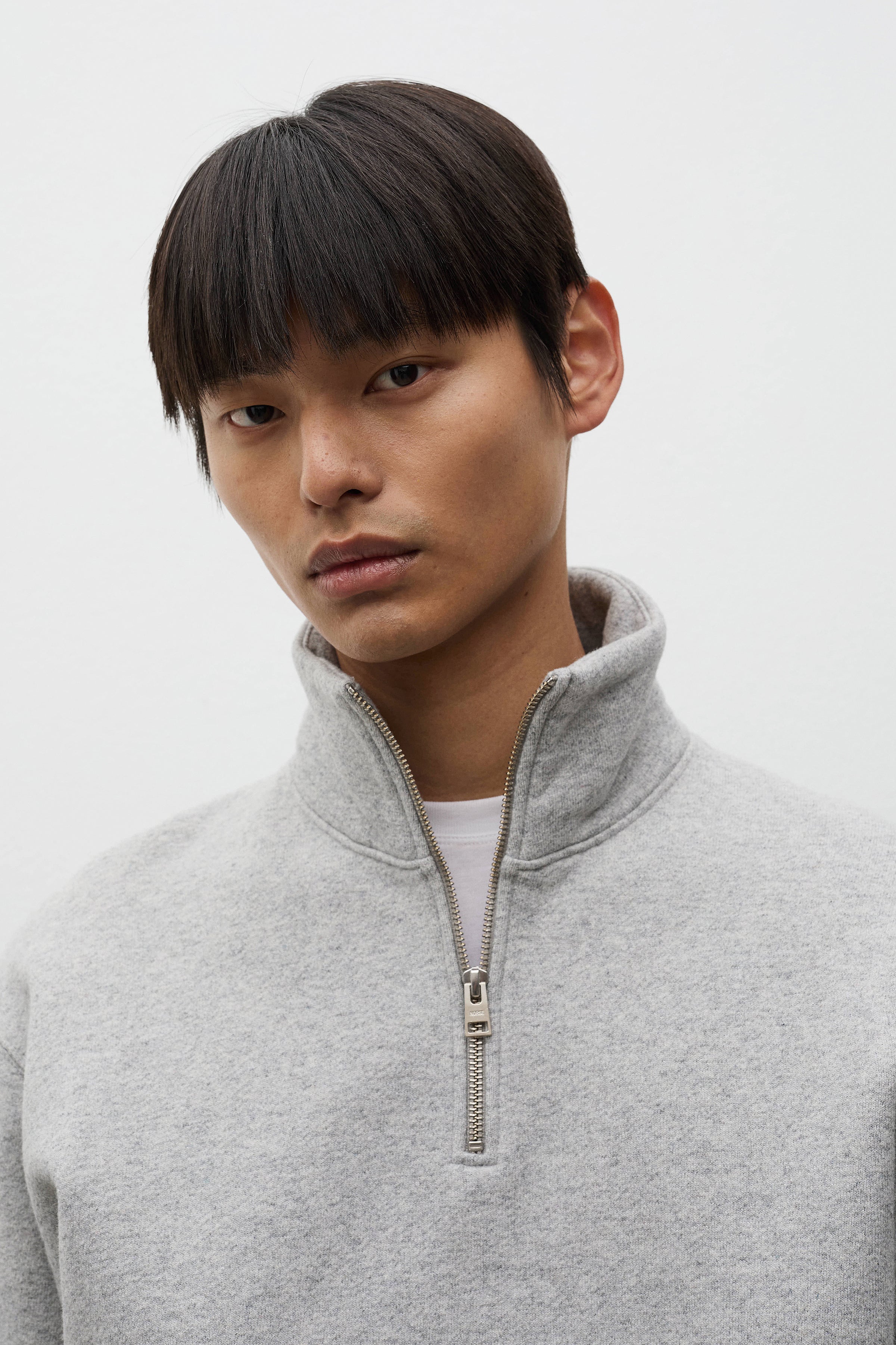 Flossli Relaxed Cotton Wool Half Zip Sweatshirt