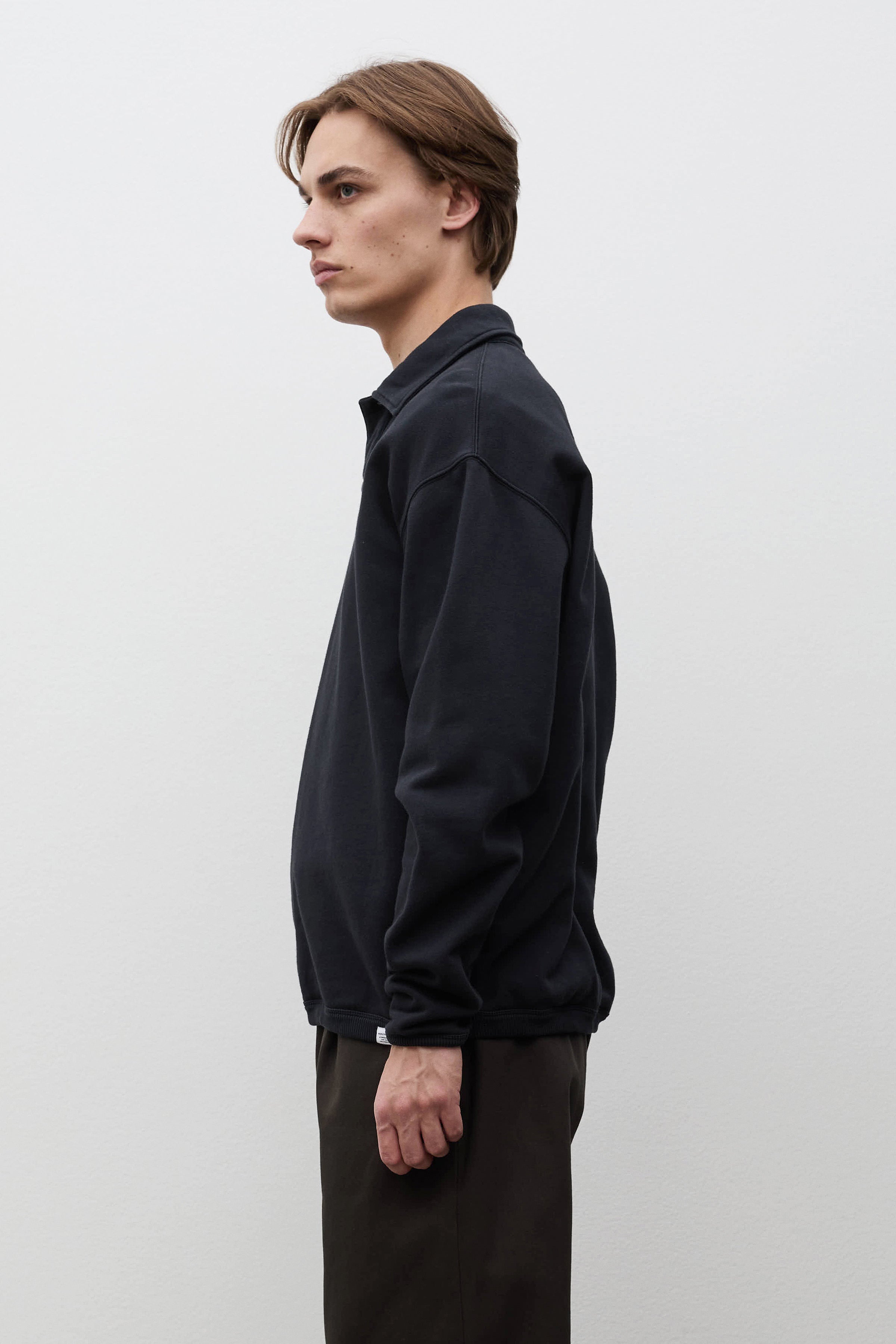 Hjartdal Brushed Diagonal Cotton Fleece Polo