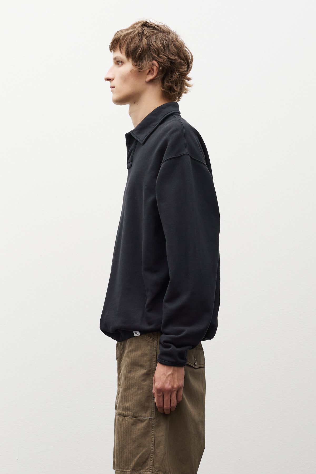 Hjartdal Brushed Diagonal Cotton Fleece Polo