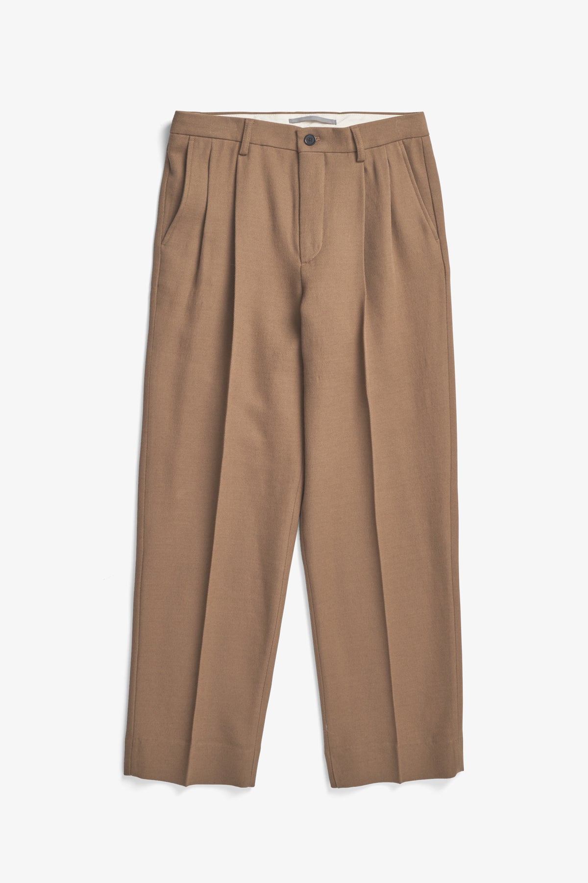 Benn Relaxed Cavalry Cotton Wool Pleated Trouser