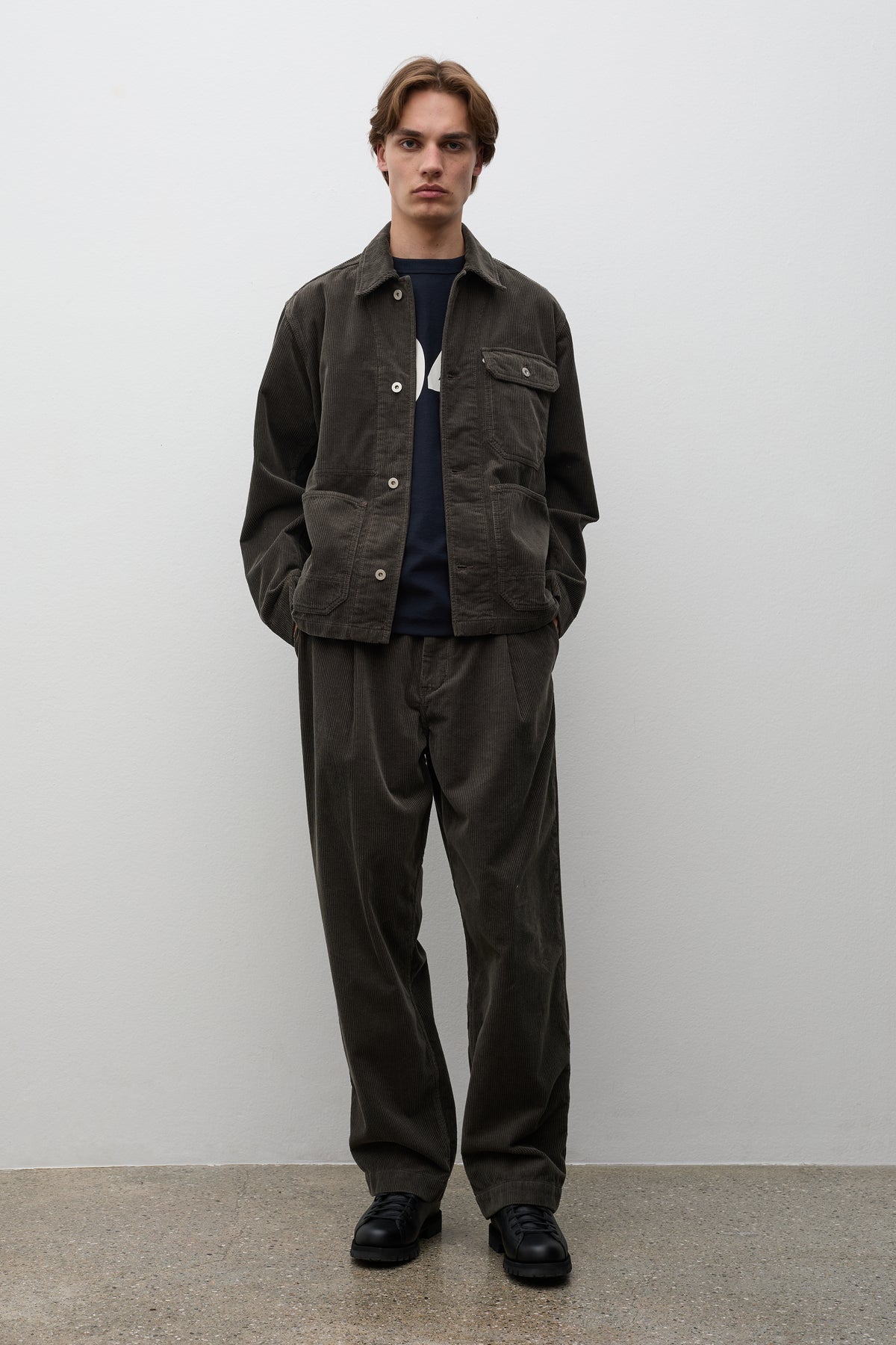 Volda Pleated Wide Wale Corduroy Trouser