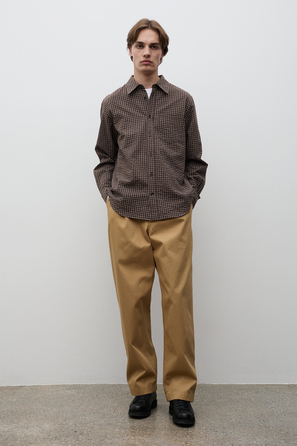 Volda Pleated Cotton Twill Trouser