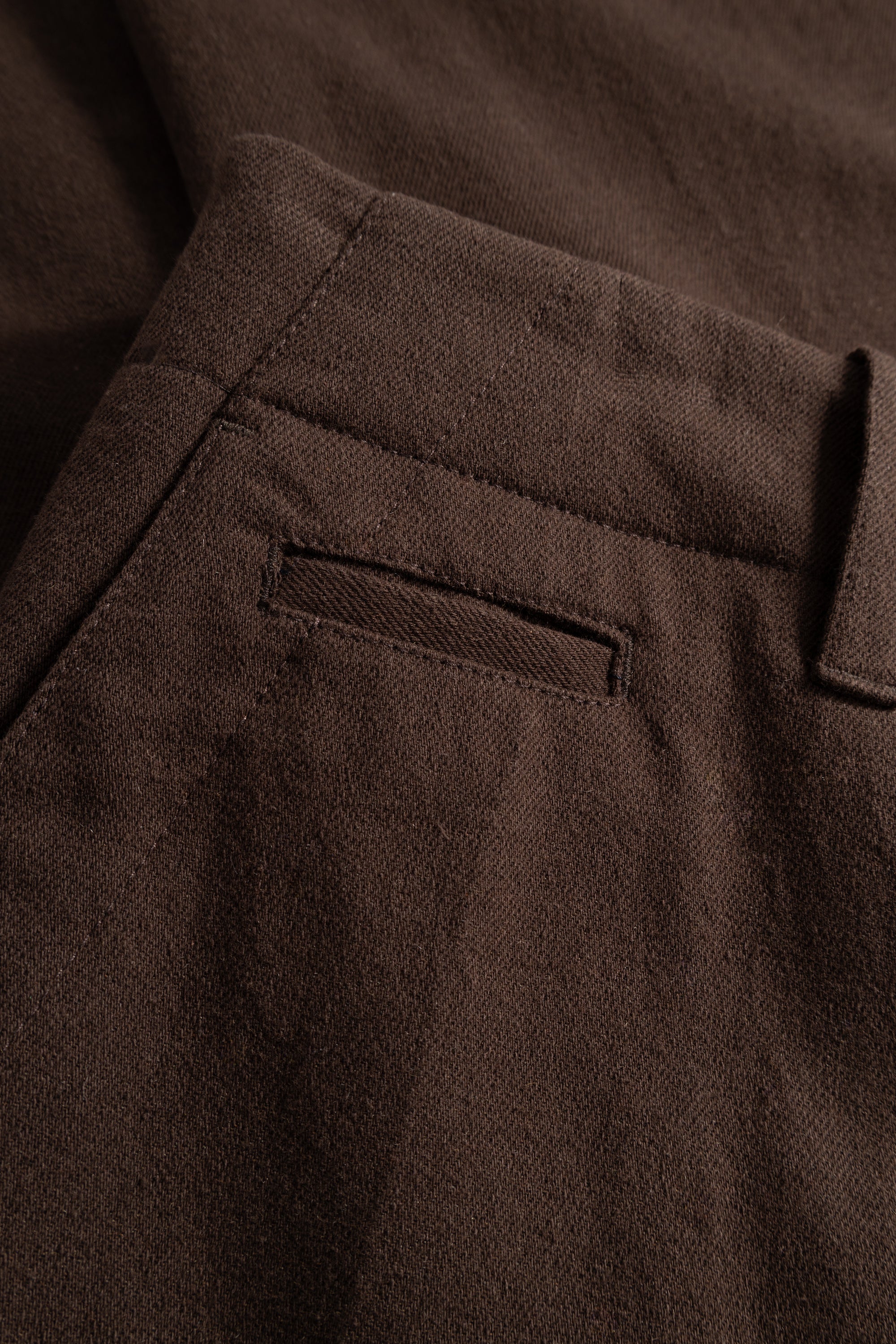 Hengifoss High Waist Cotton Wool Twill Trouser