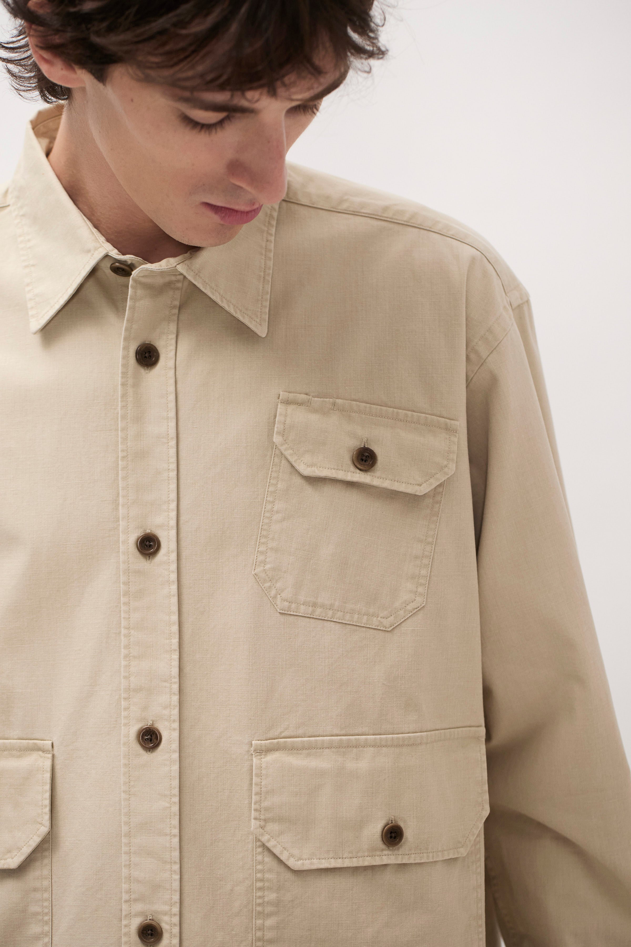 Espevik Faded Pigment Dyed Oversize Utility Shirt