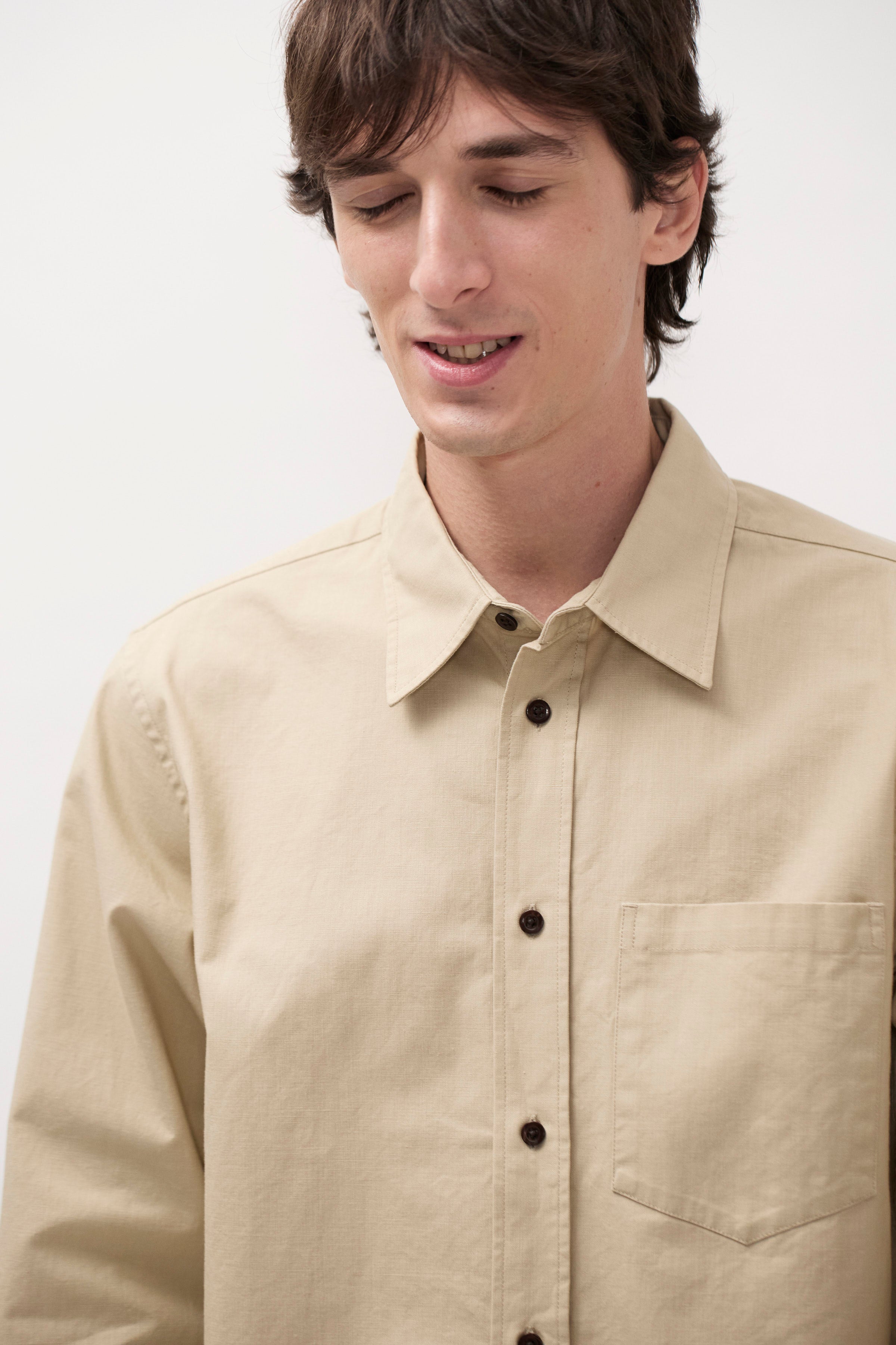 Kongshoved Cotton Faded Pigment Dyed Relaxed Shirt
