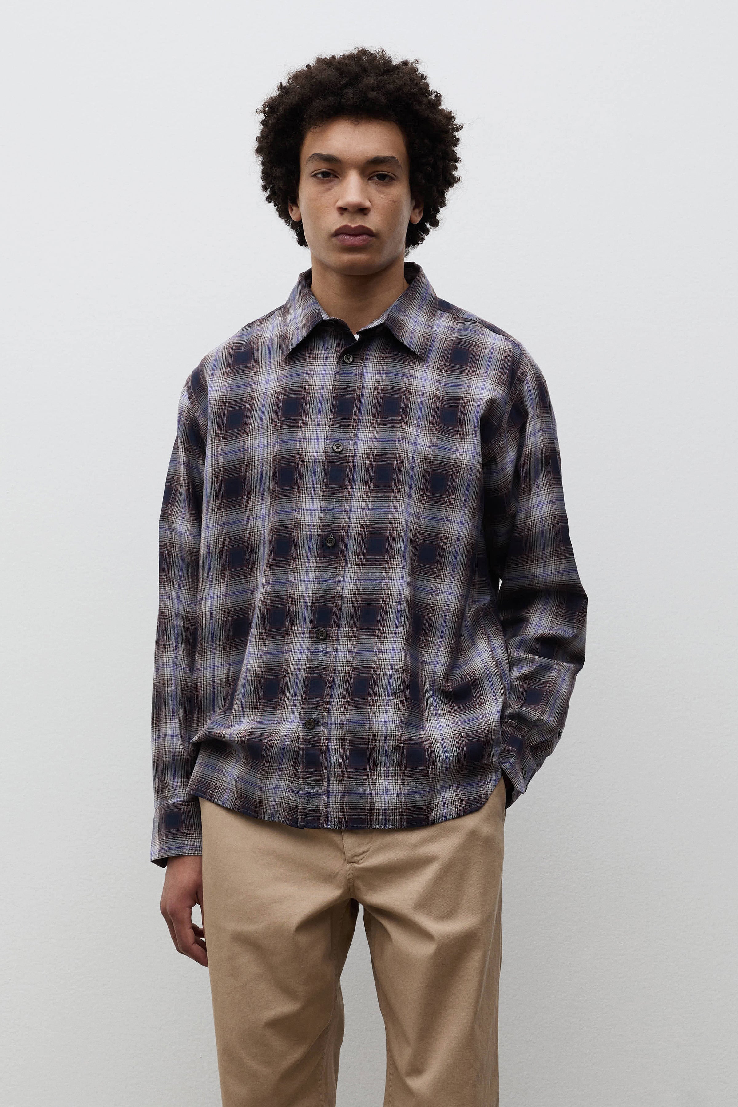 Falster Fine Cotton Flannel Check Oversize Shirt