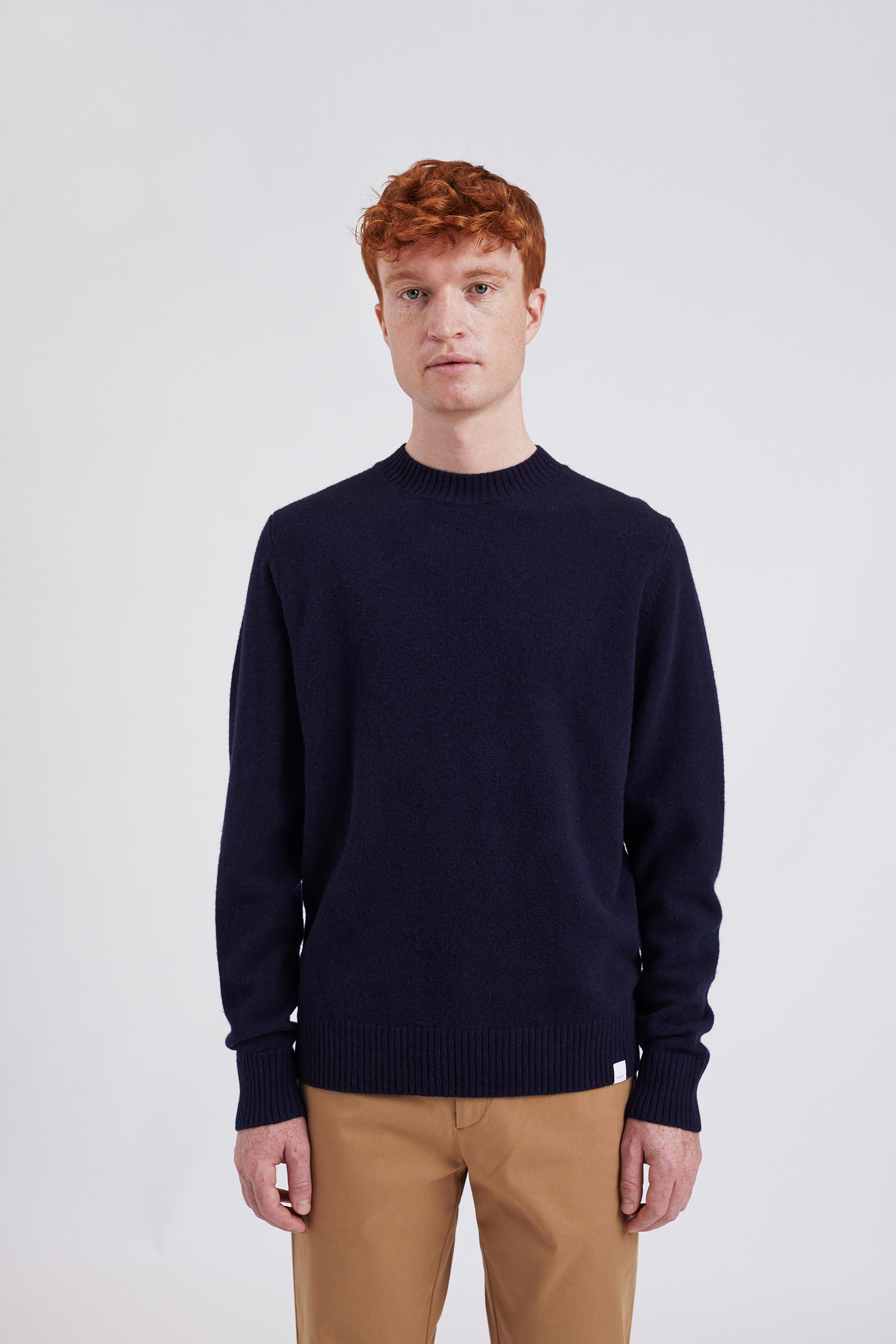 MERINO WOOL SWEATER (NAVY) Lサイズ Norse Standard Merino Lambswool Sweater