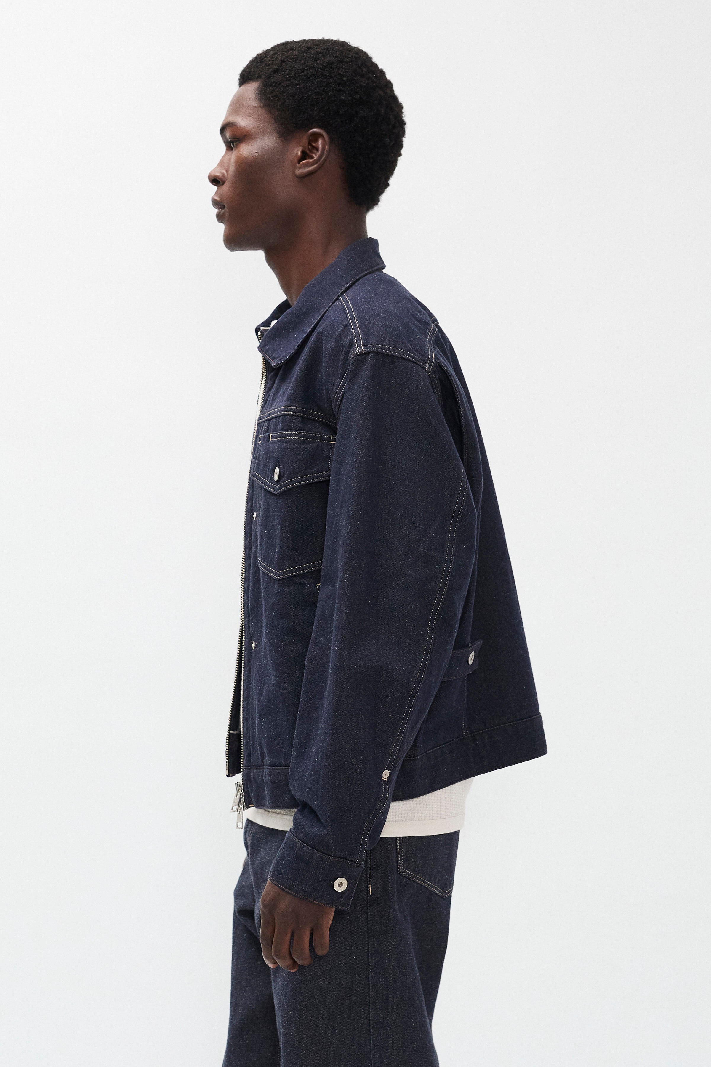Svendborg Broken Twill Cotton Linen Denim Jacket