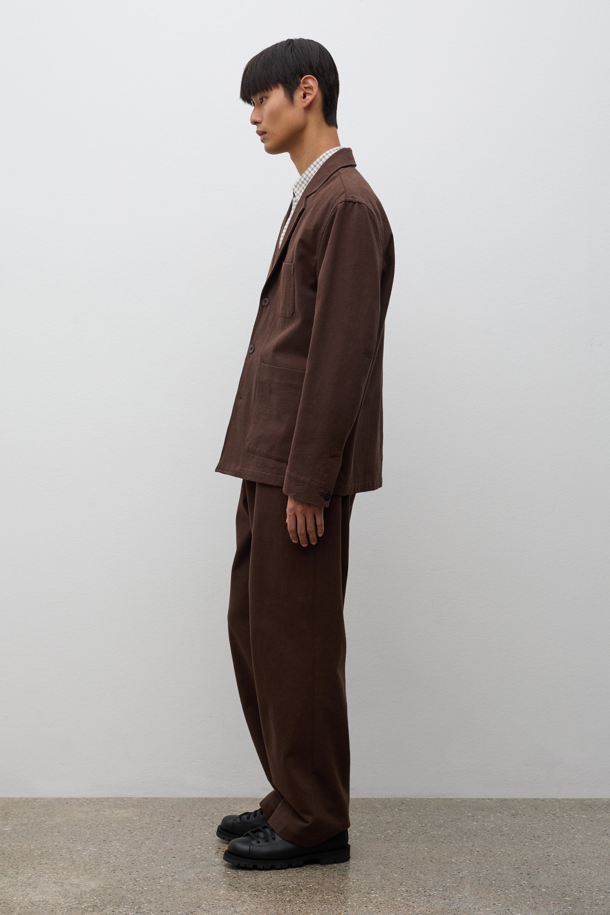 Hengifoss High Waist Cotton Wool Twill Trouser