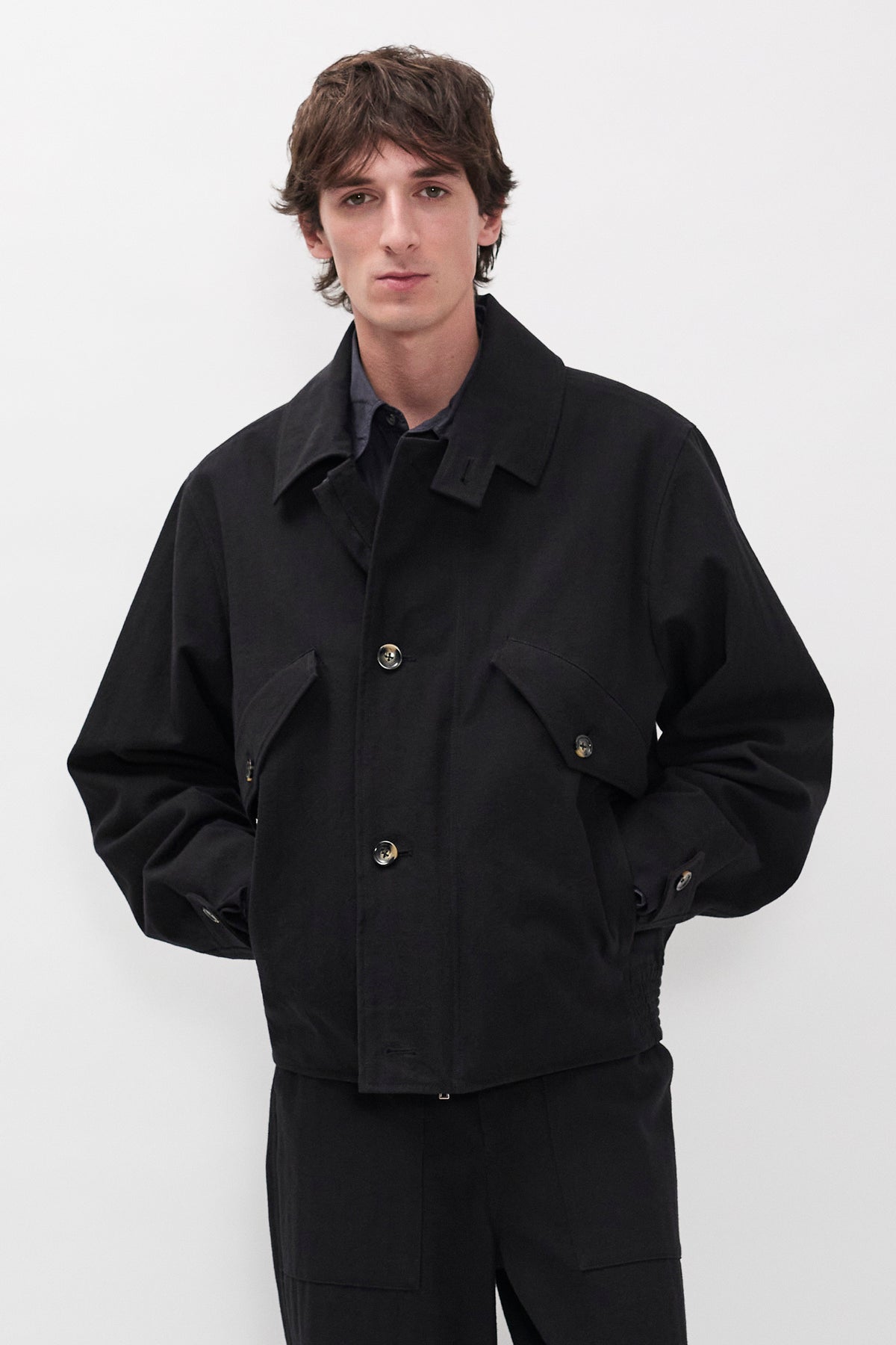 Vandel Herringbone Twill Flight Jacket