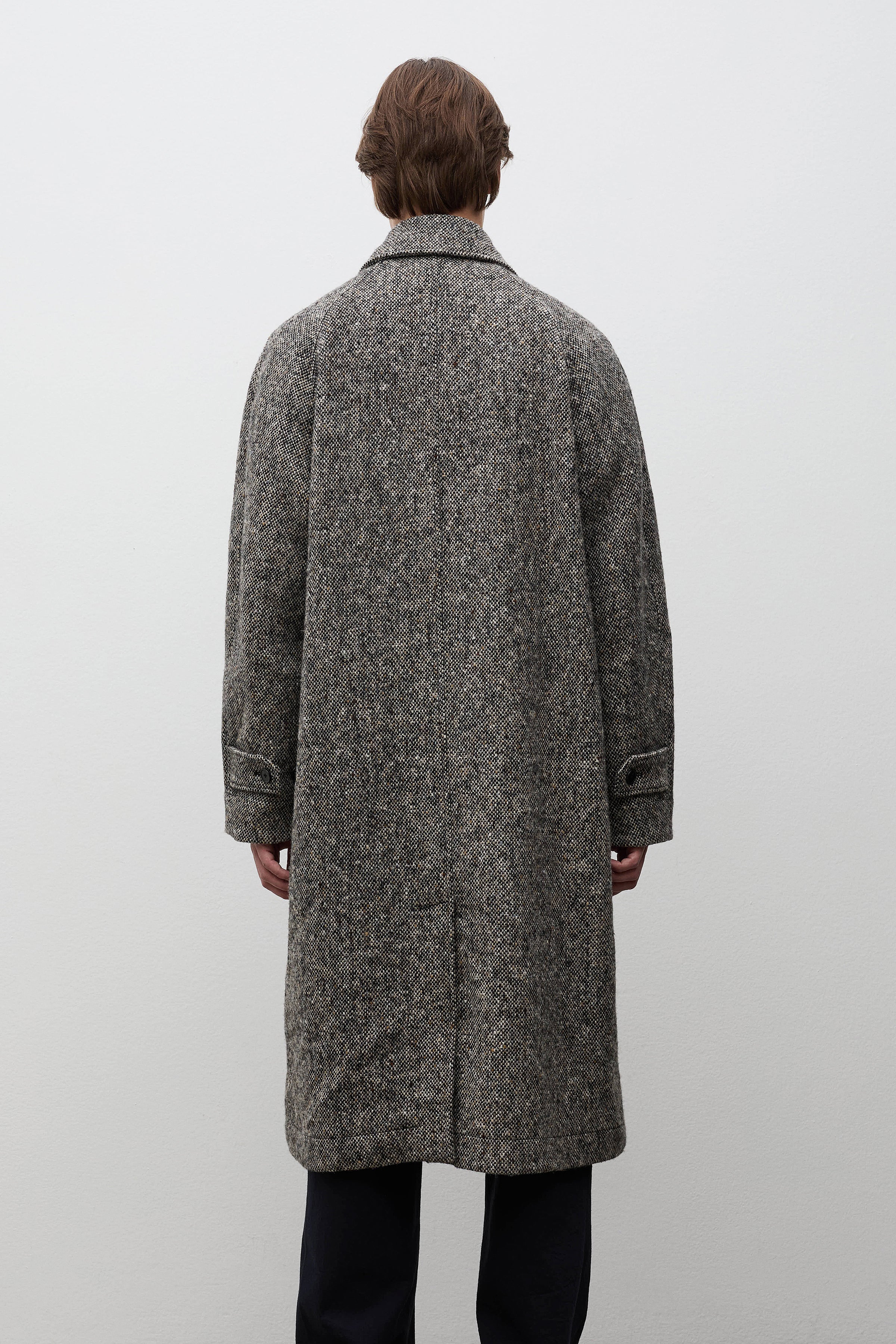 Reilstad Donegal Wool Balmacaan Raglan Coat