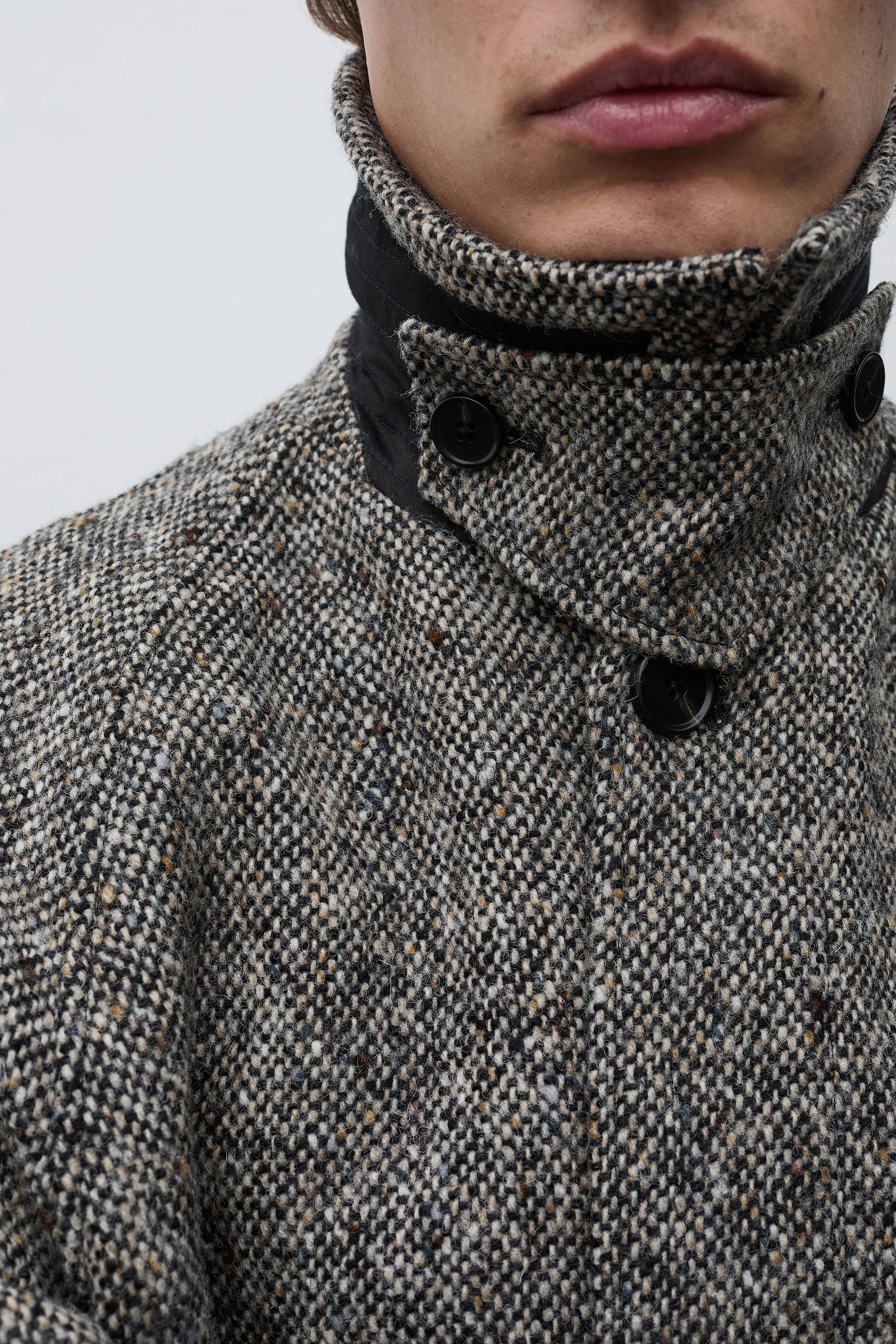 Reilstad Donegal Wool Balmacaan Raglan Coat