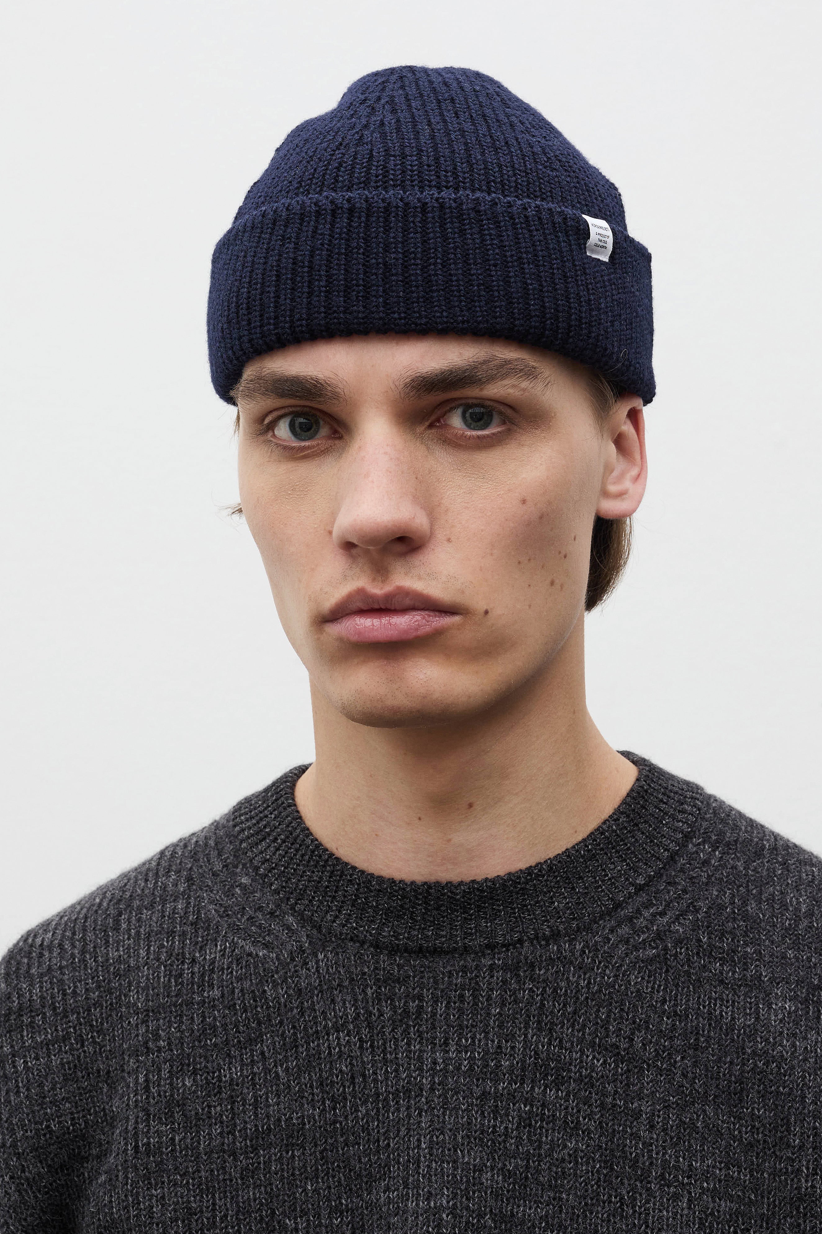 Shallow Cotton Wool Rib Beanie
