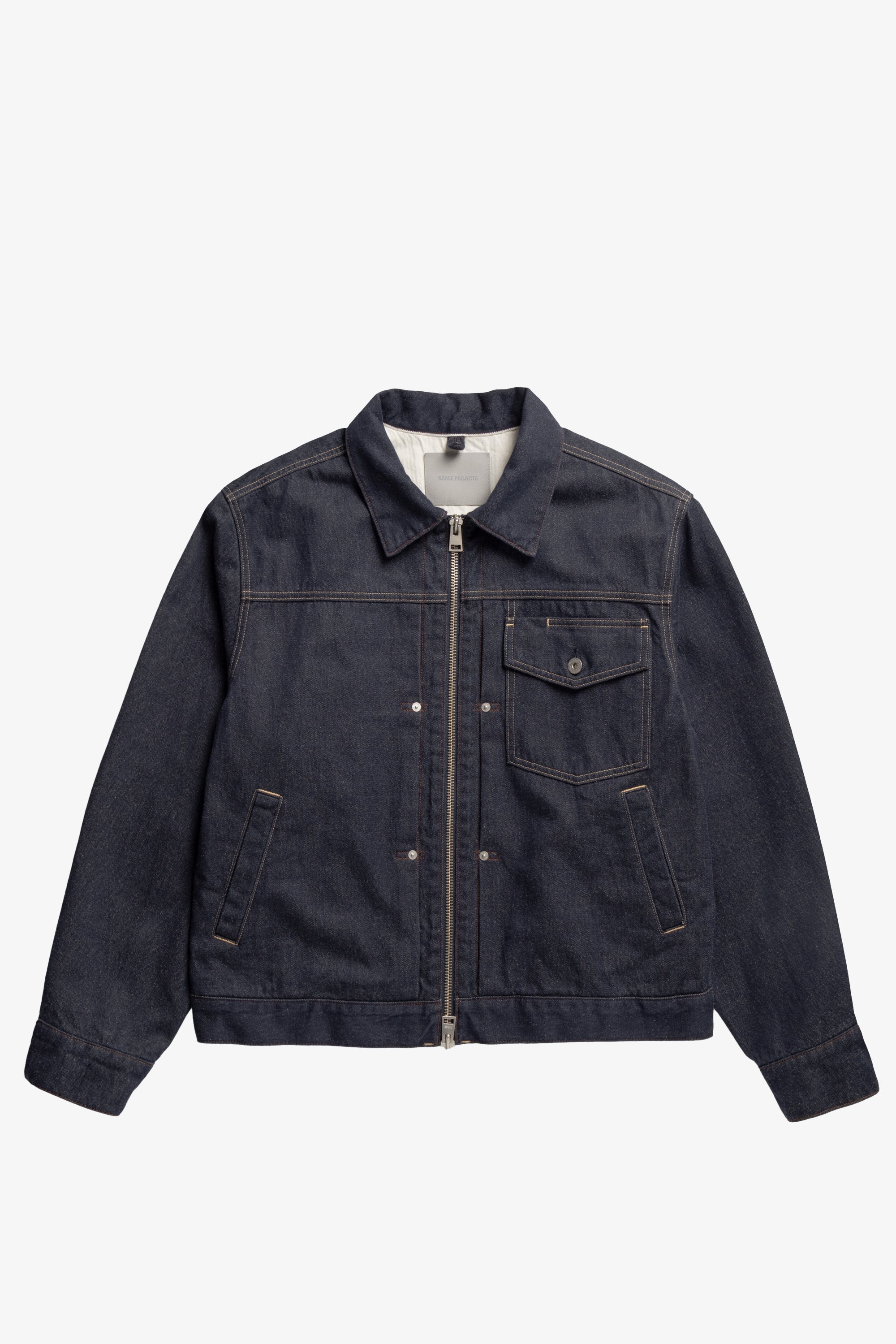 Svendborg Broken Twill Cotton Linen Denim Jacket