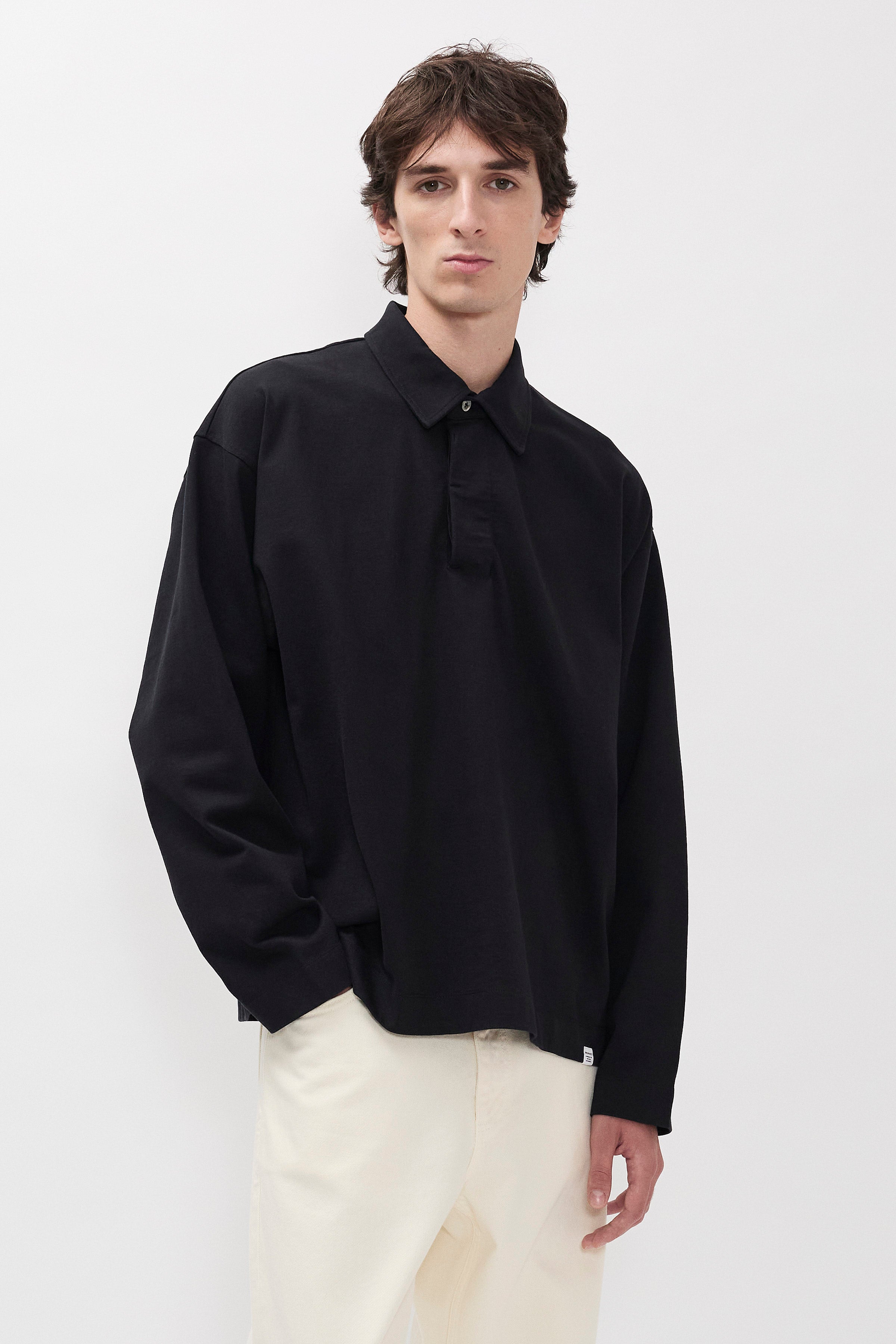 トップス KDG POLO LS SHIRT BLACK CLASSIC PIQUE LS POLO BLACK | HÉLAS