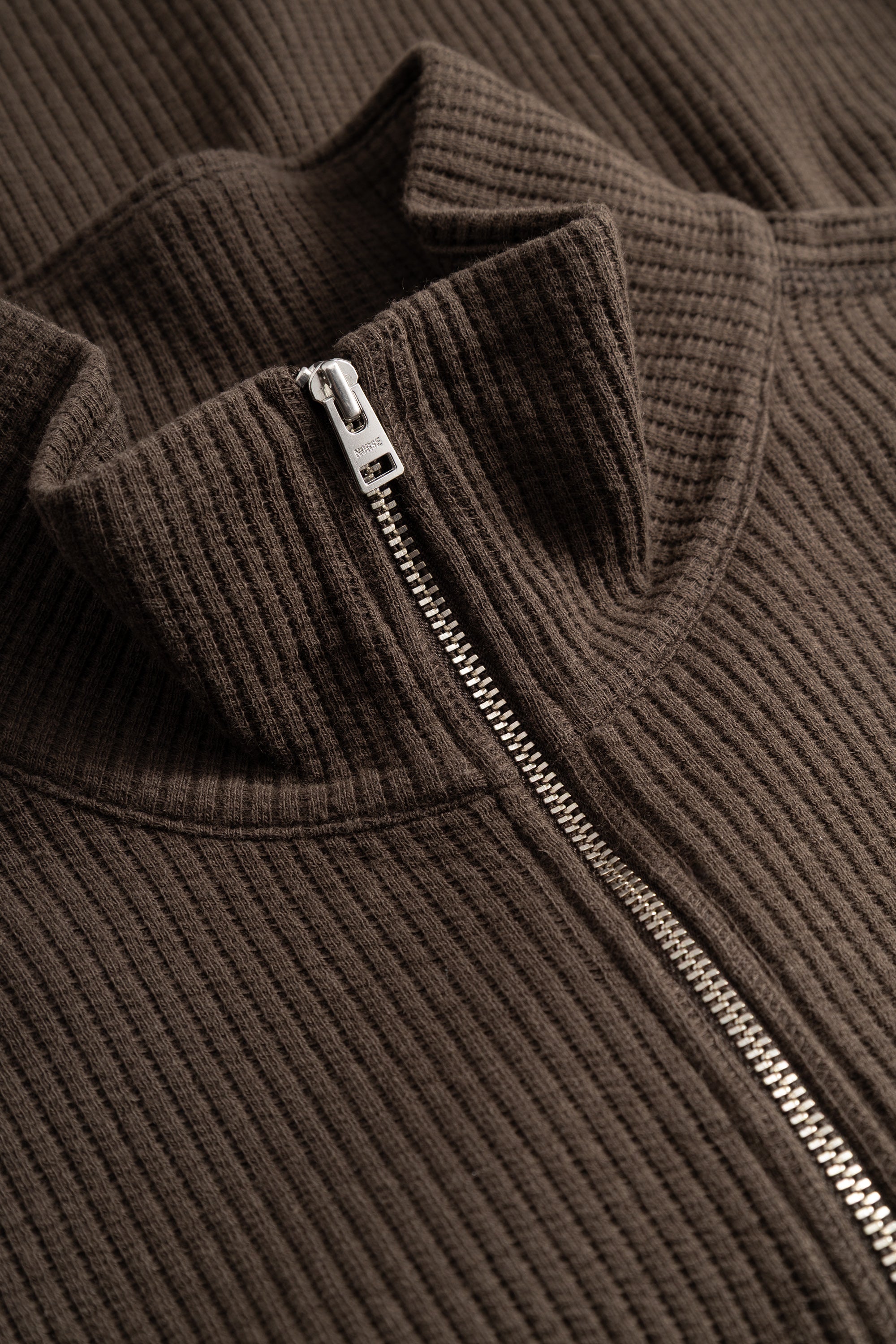 Teno Cotton Hemp Military Rib Zip Cardigan