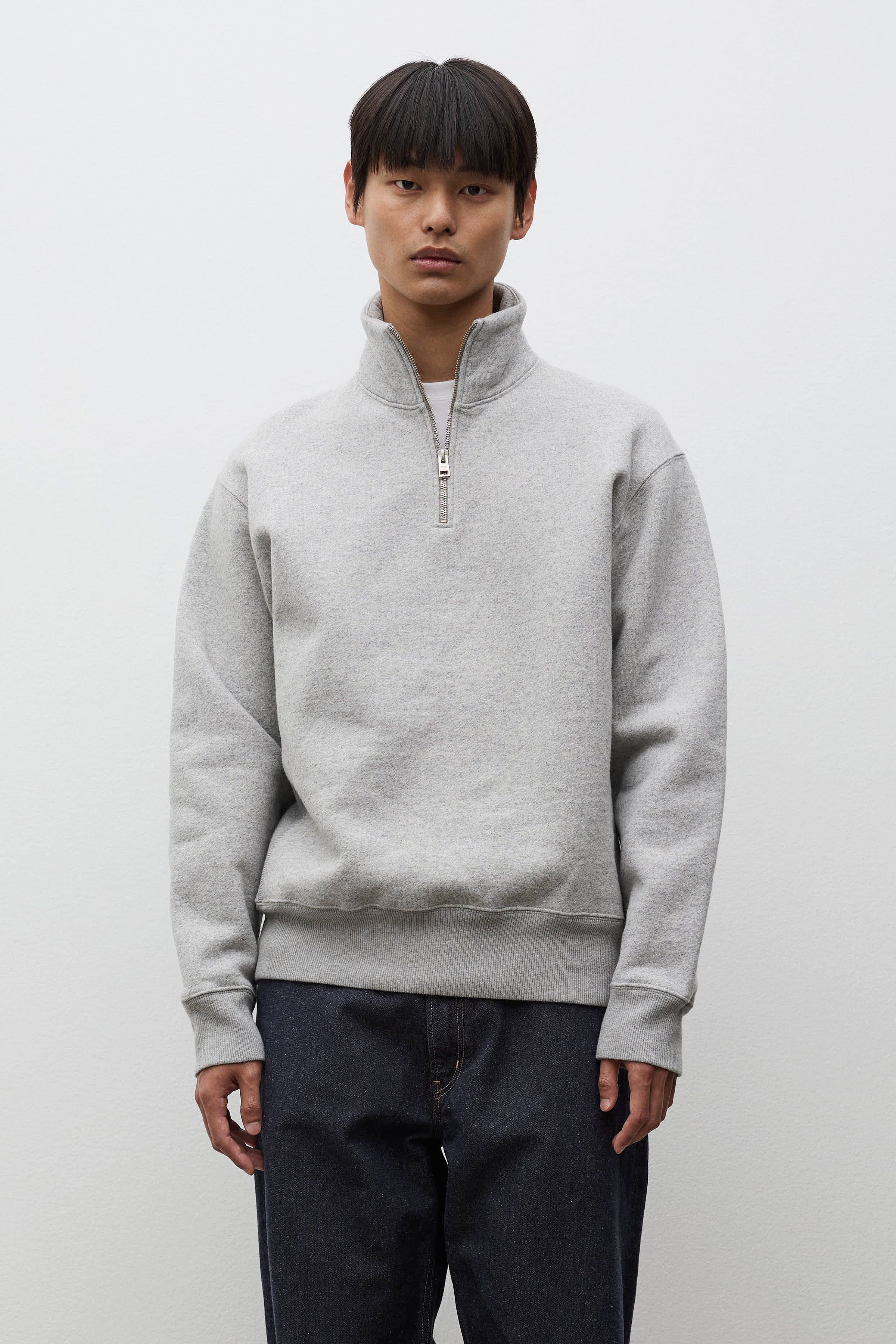 Flossli Relaxed Cotton Wool Half Zip Sweatshirt