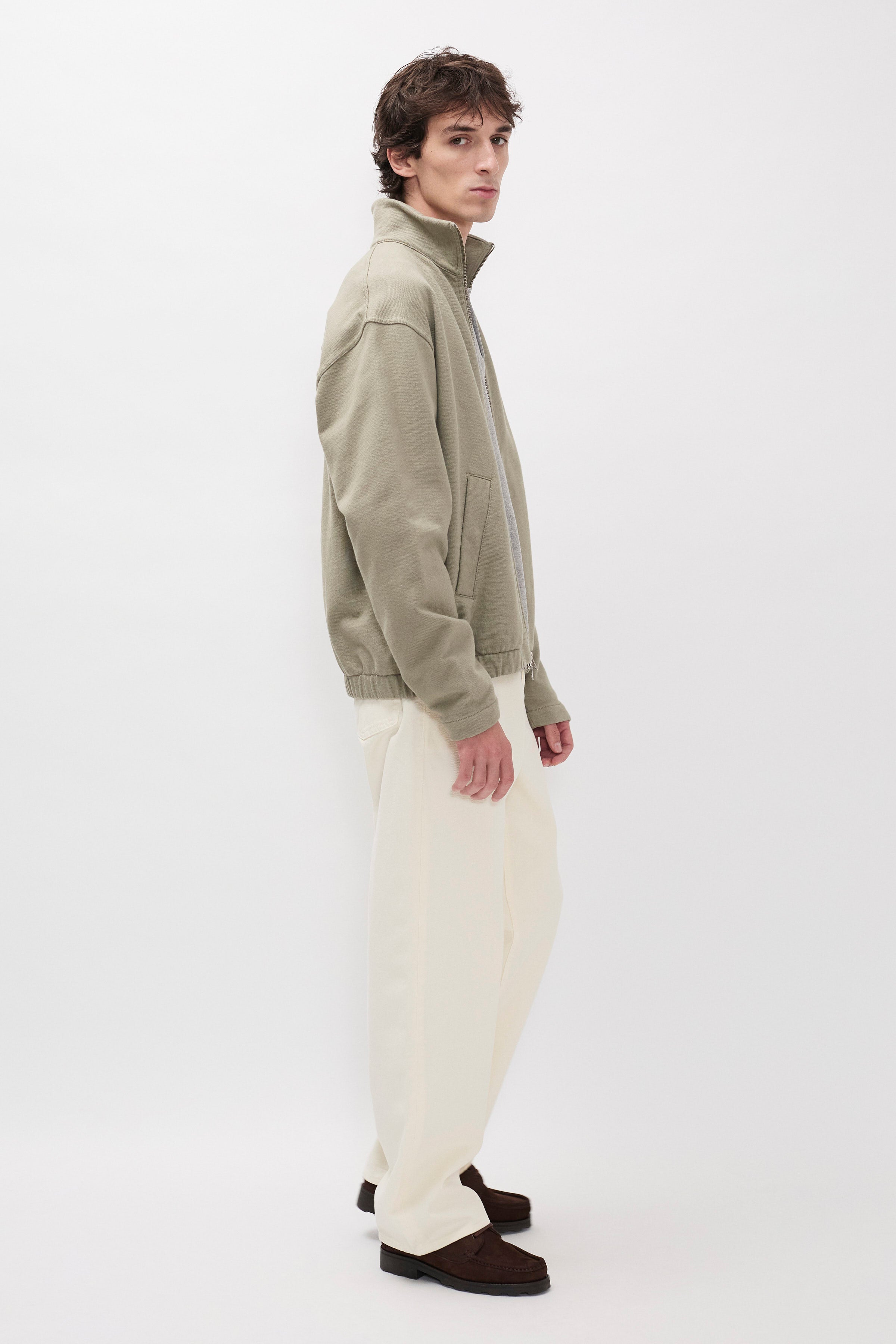 Hornidal Relaxed Organic Loopback Track Jacket