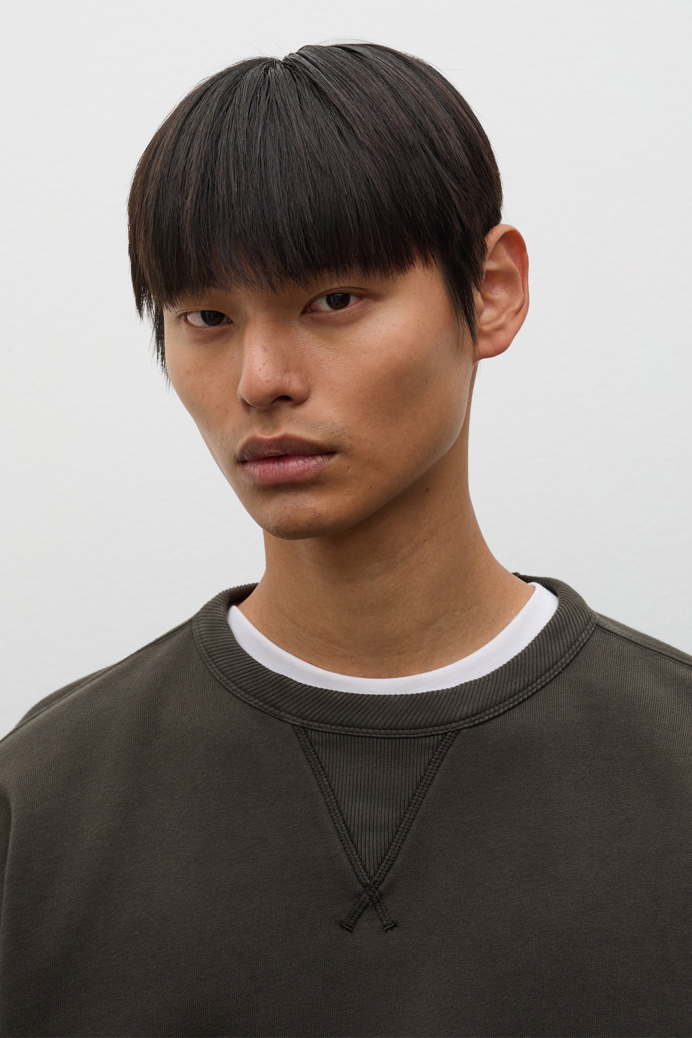 Gilja Brushed Diagonal Cotton Fleece Sweatshirt