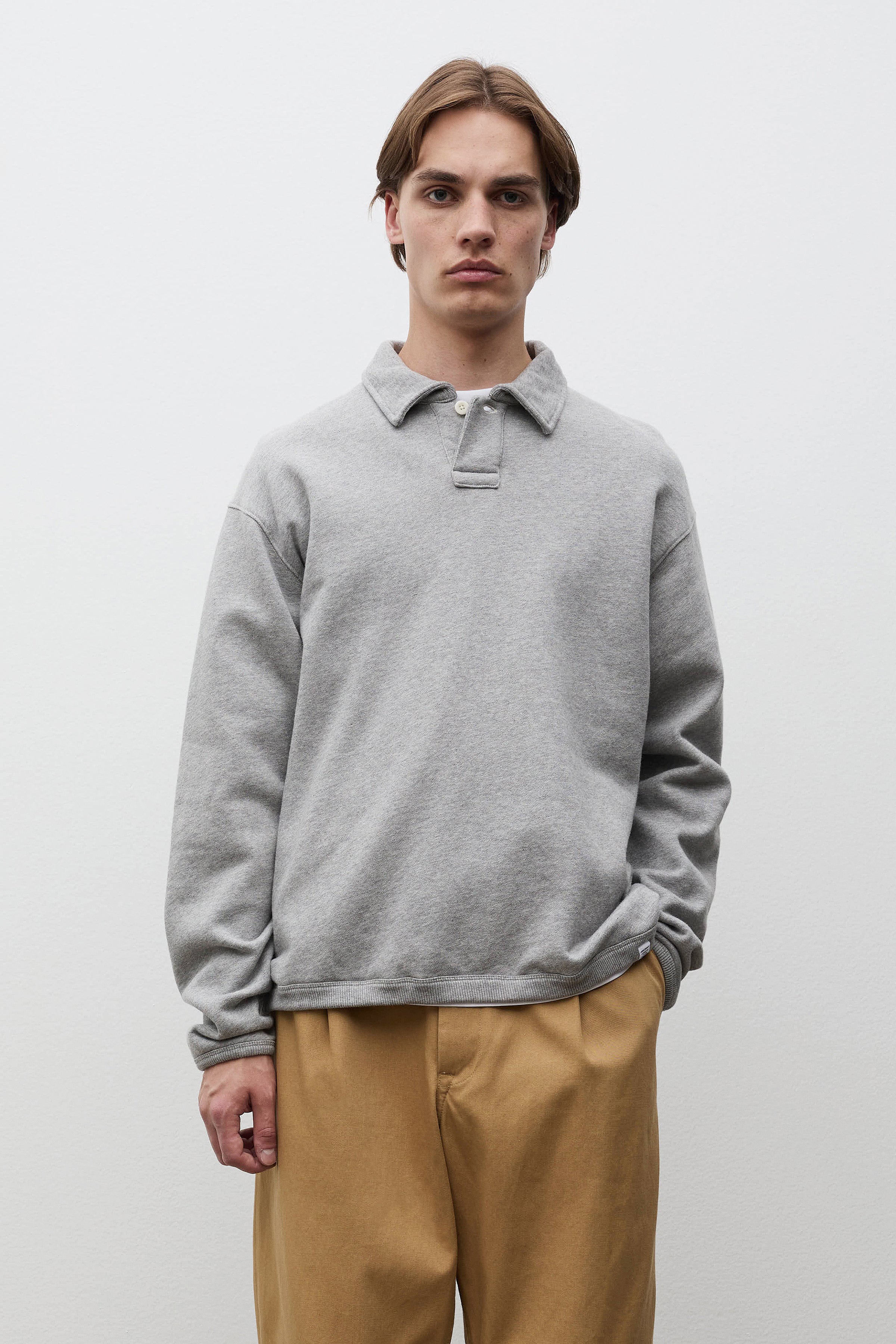 Hjartdal Brushed Diagonal Cotton Fleece Polo