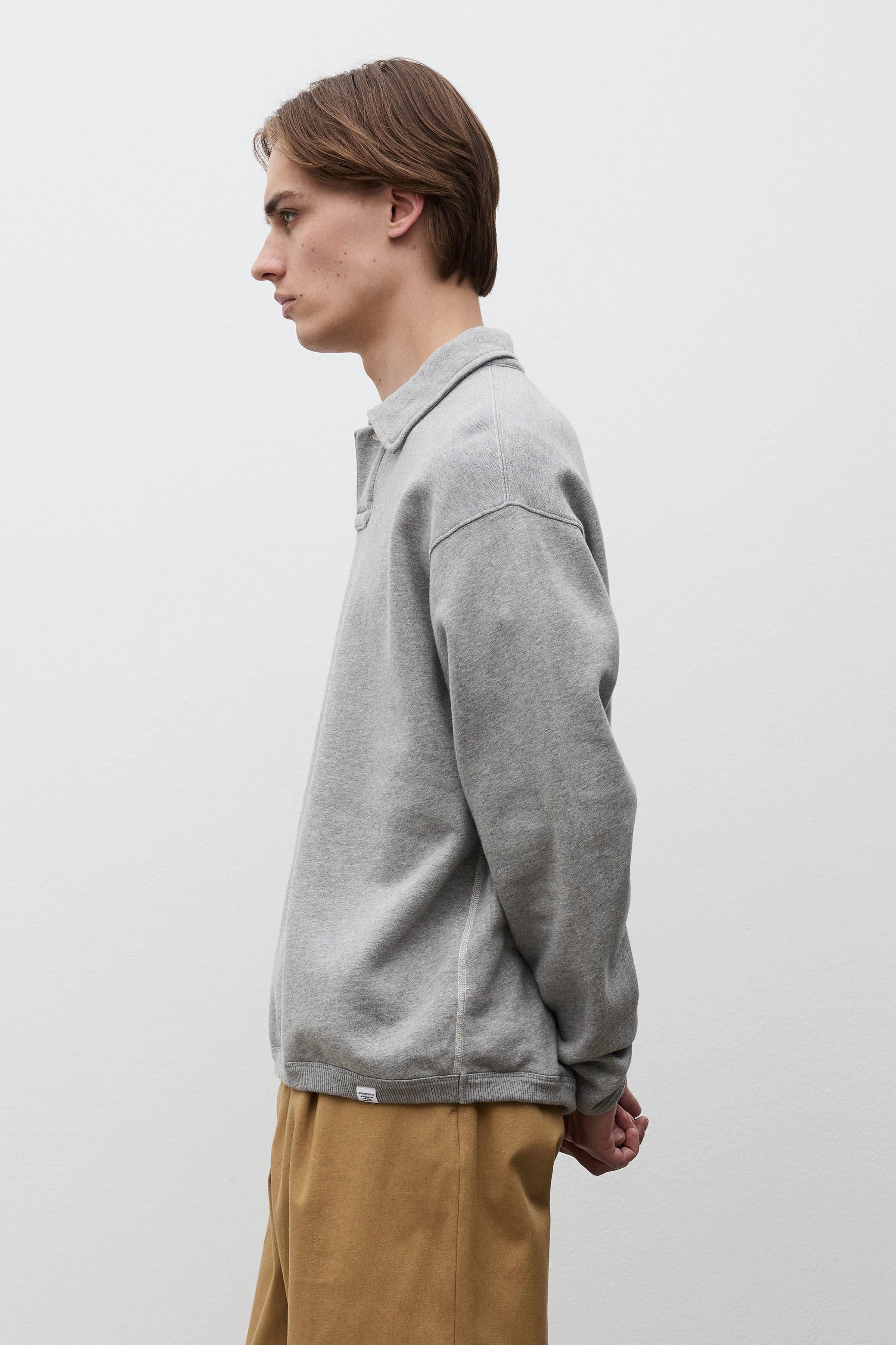 Hjartdal Brushed Diagonal Cotton Fleece Polo