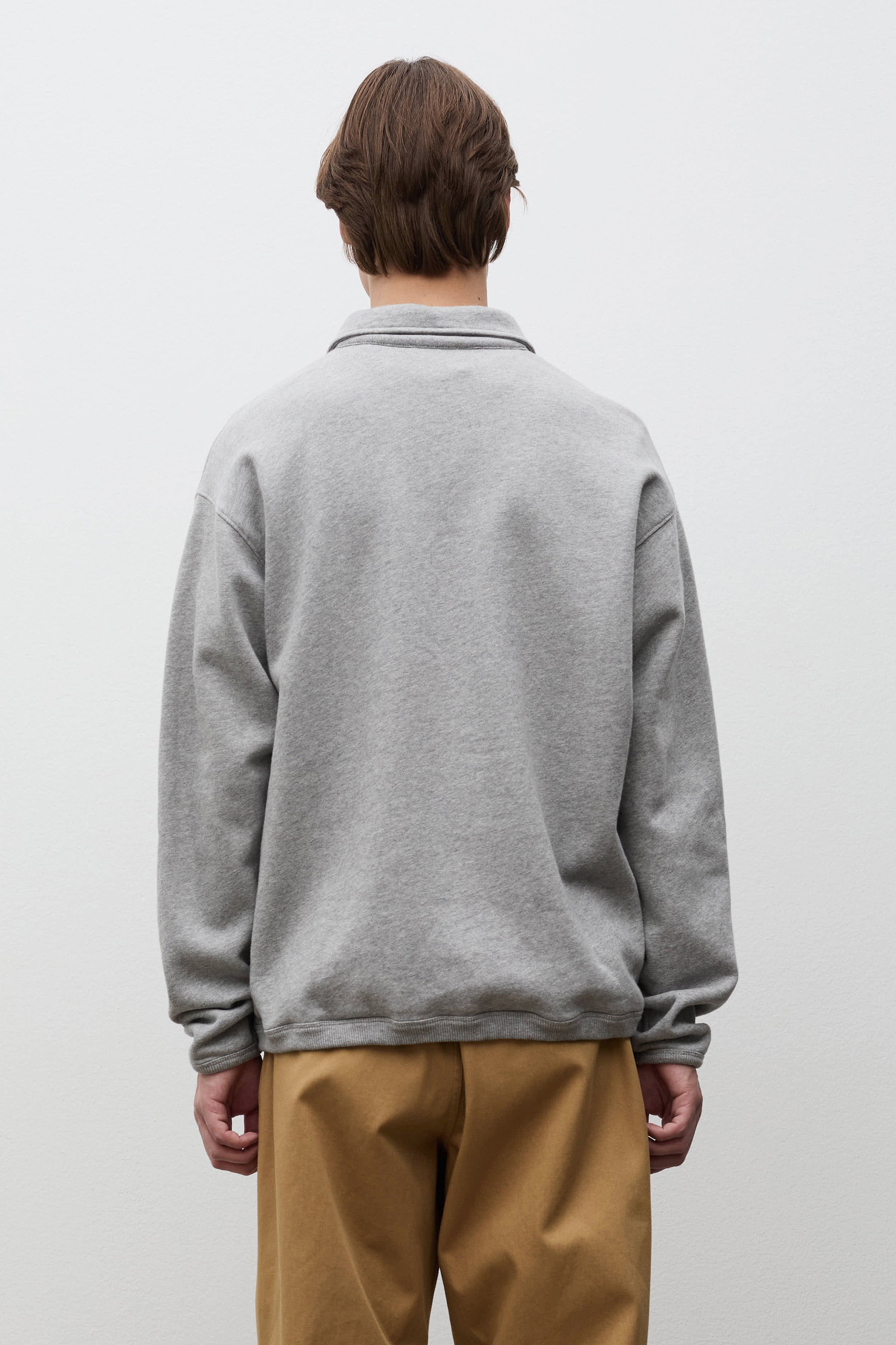 Hjartdal Brushed Diagonal Cotton Fleece Polo