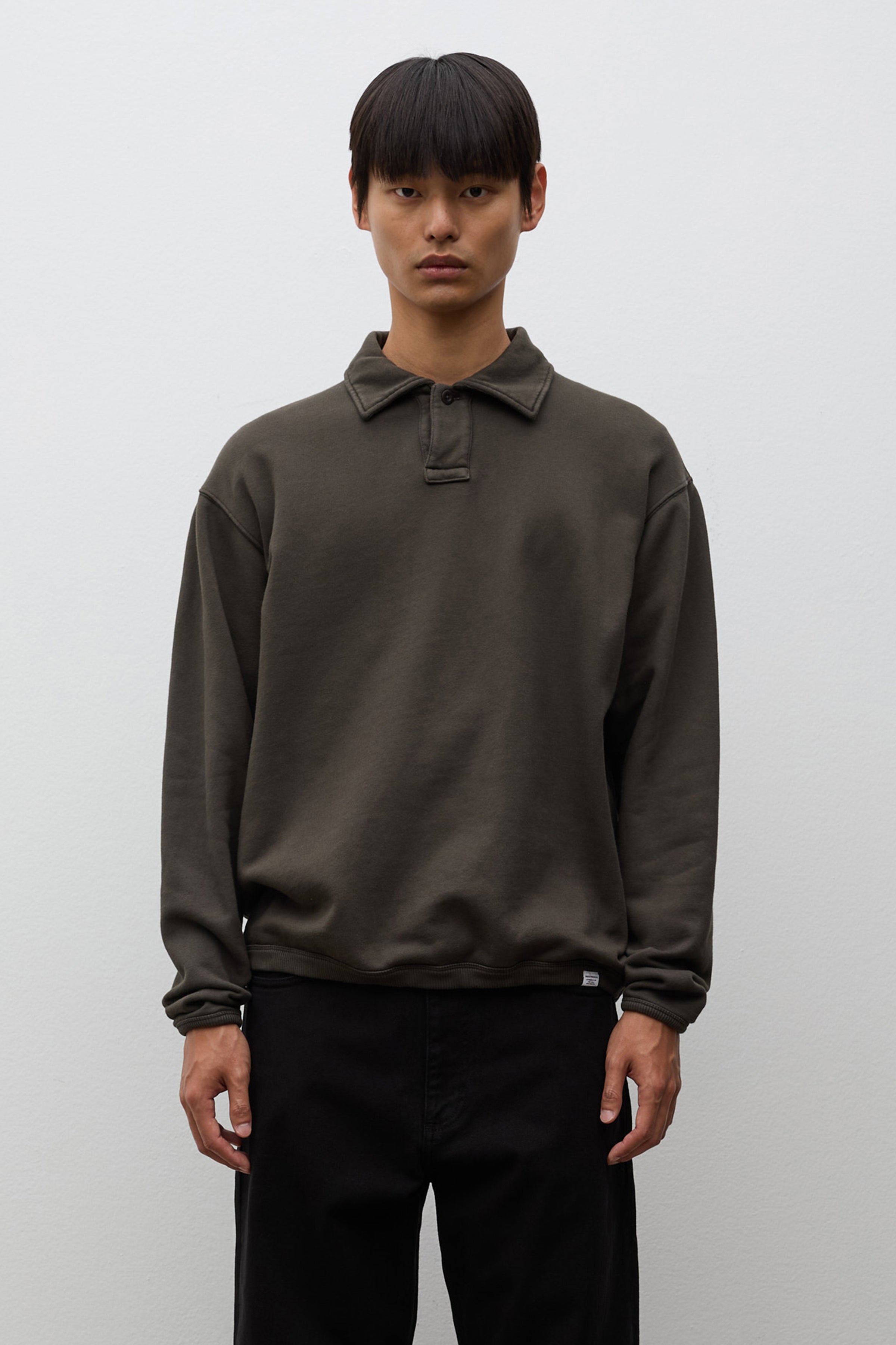 Hjartdal Brushed Diagonal Cotton Fleece Polo
