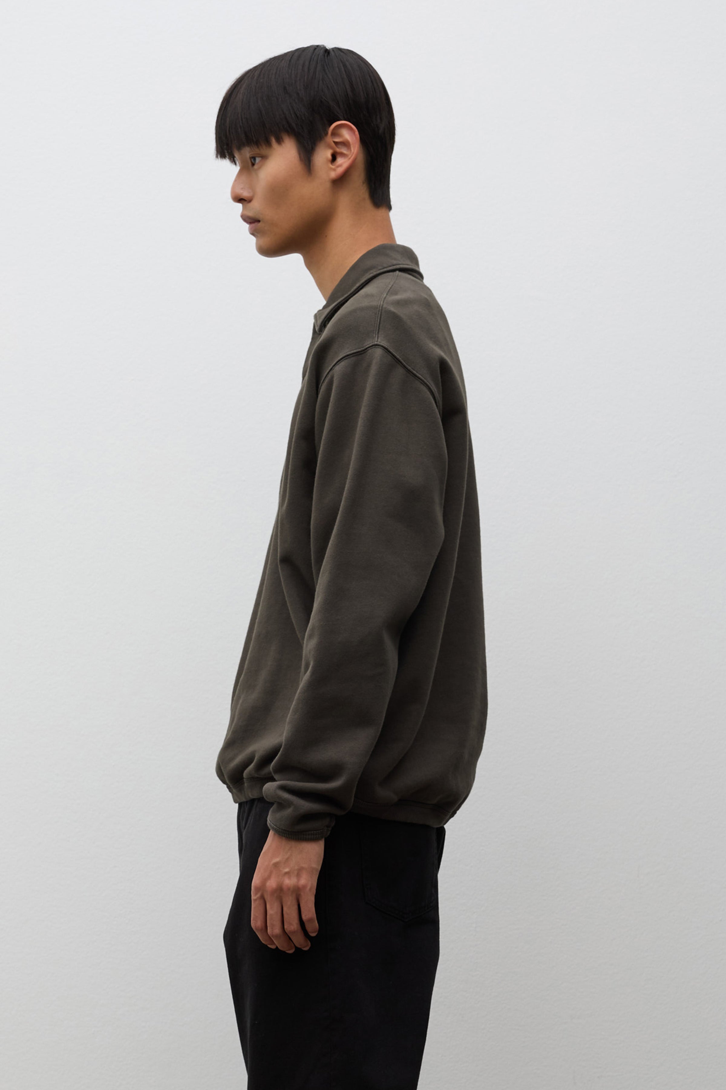 Hjartdal Brushed Diagonal Cotton Fleece Polo
