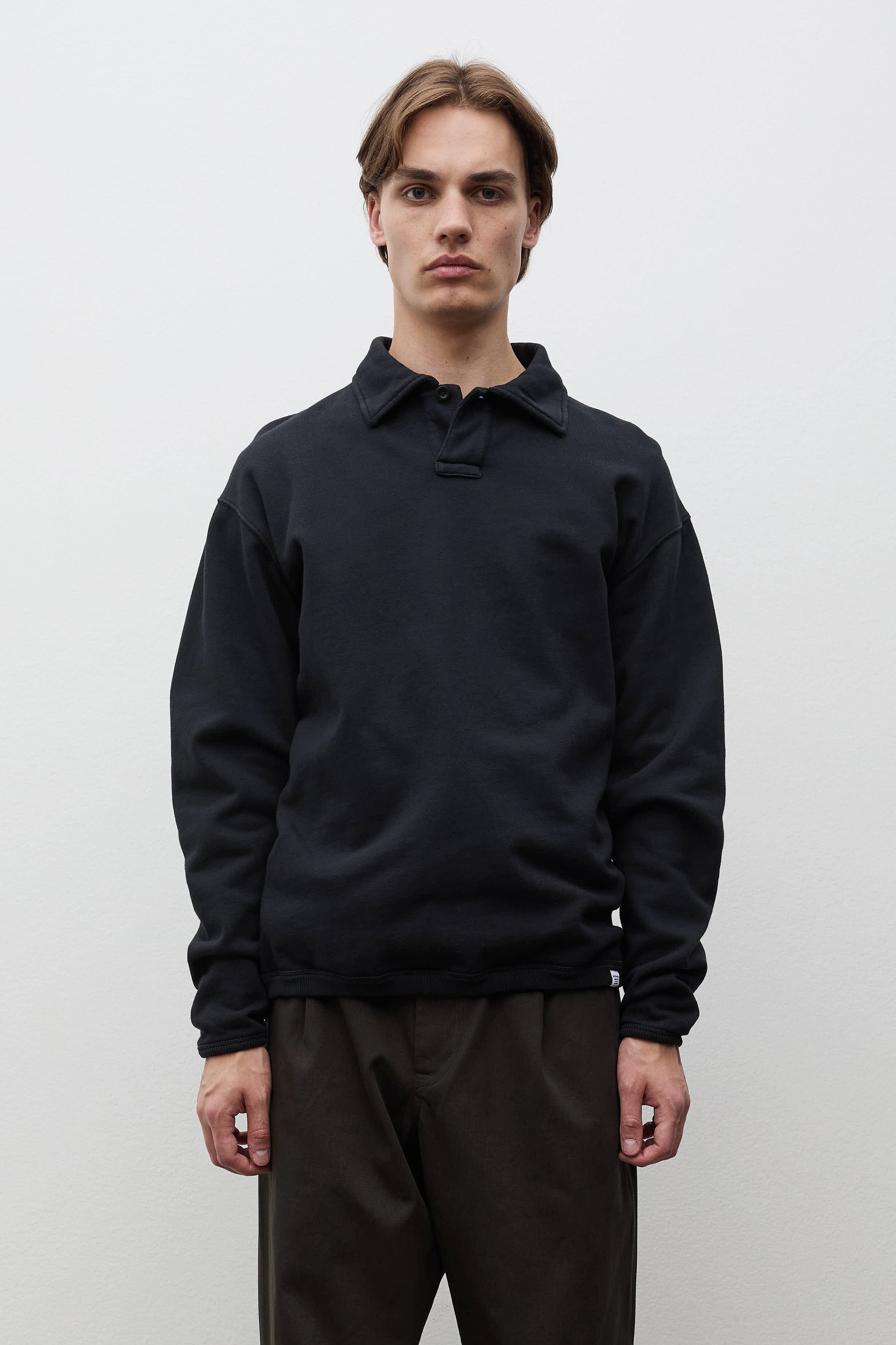 Hjartdal Brushed Diagonal Cotton Fleece Polo