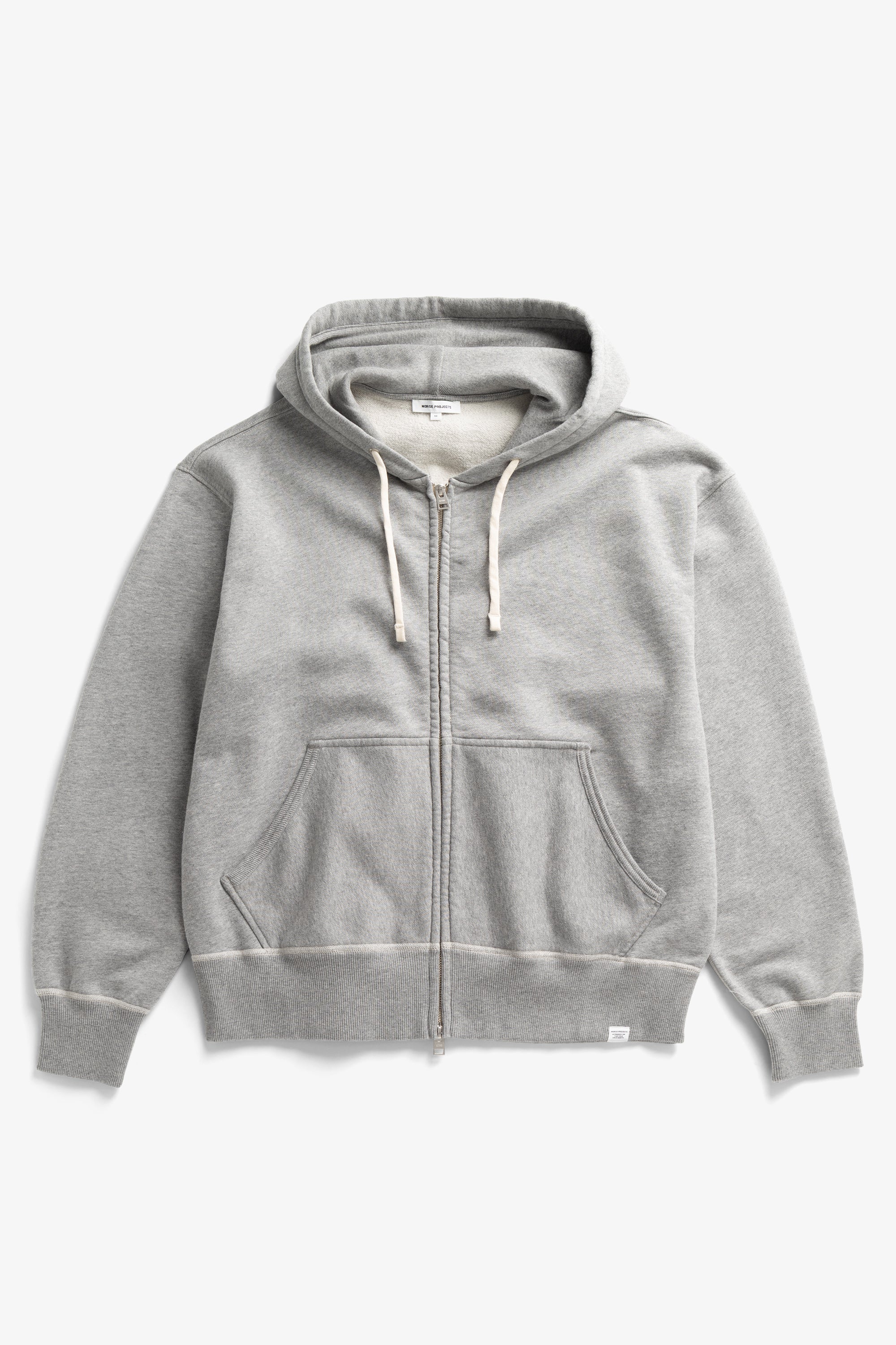 Keldur Brushed Diagonal Cotton Fleece Zip Hoodie