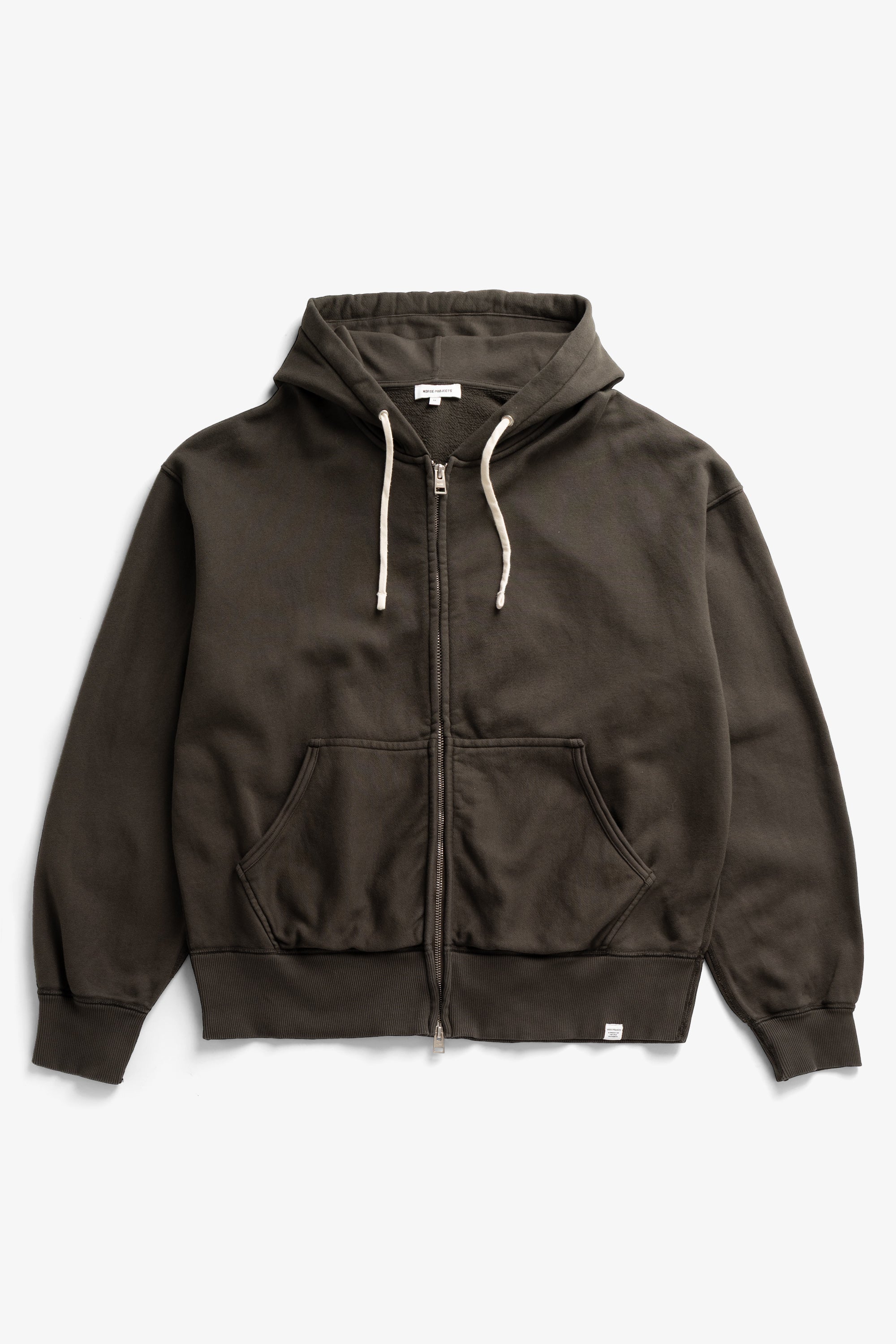 Keldur Brushed Diagonal Cotton Fleece Zip Hoodie