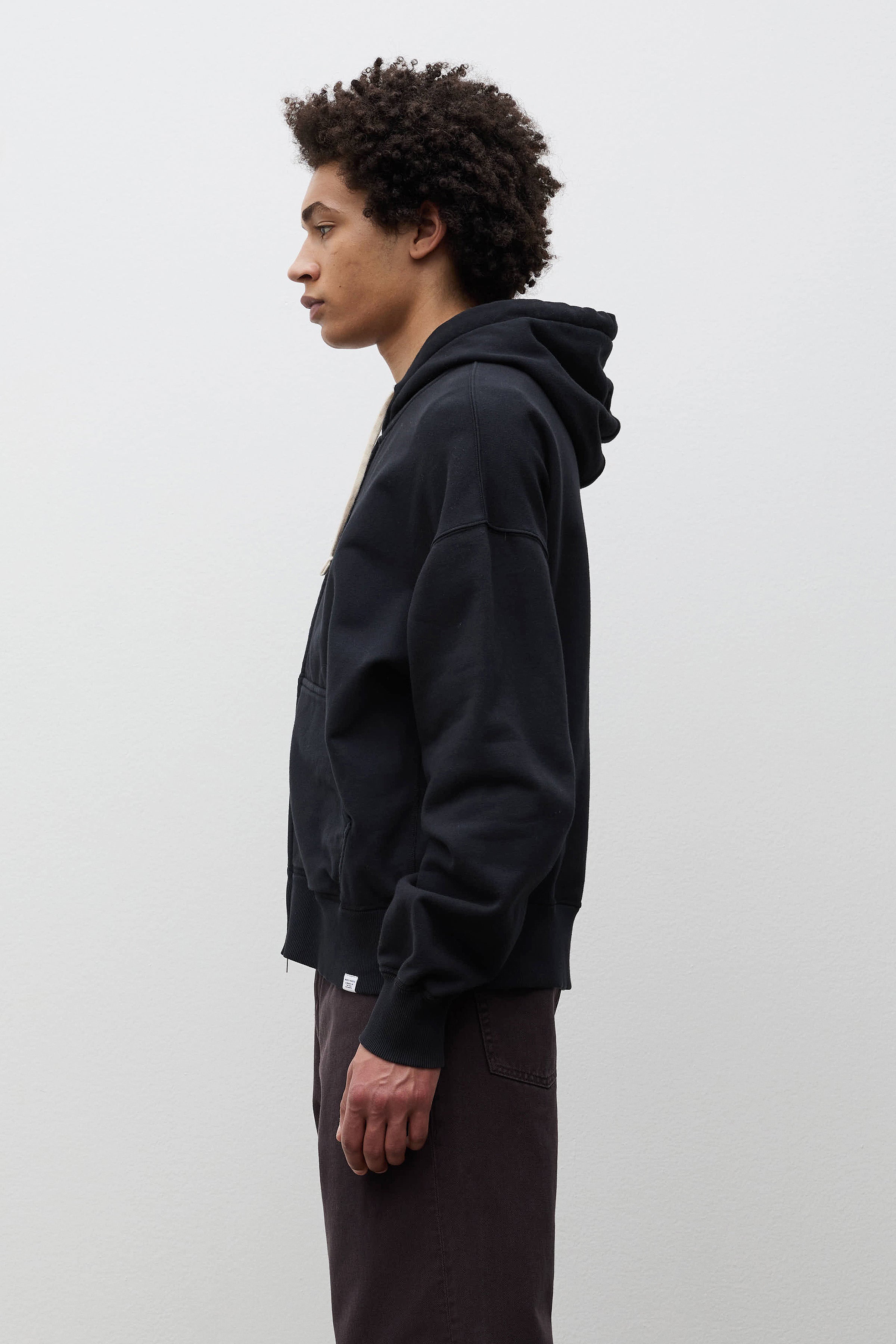 Keldur Brushed Diagonal Cotton Fleece Zip Hoodie