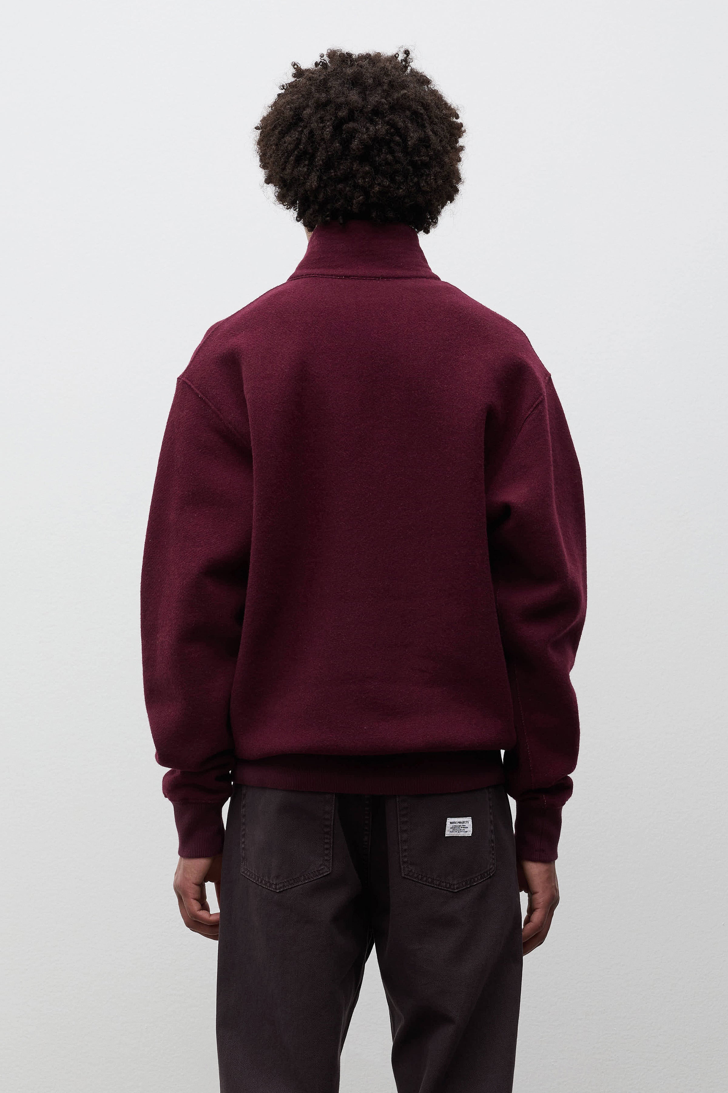 Flossli Relaxed Cotton Wool Half Zip Sweatshirt