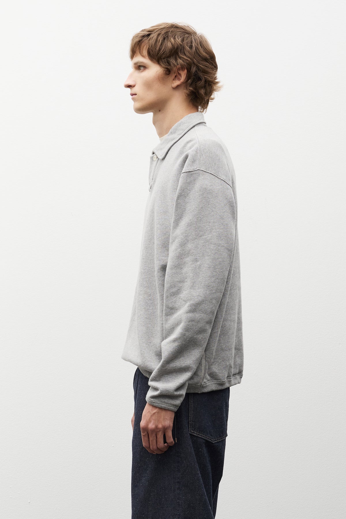 Hjartdal Brushed Diagonal Cotton Fleece Polo