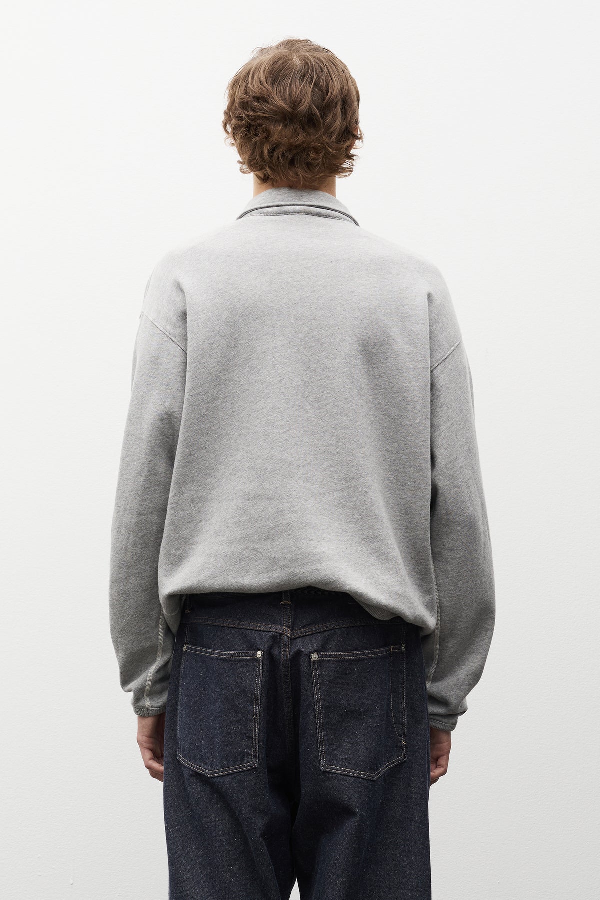 Hjartdal Brushed Diagonal Cotton Fleece Polo