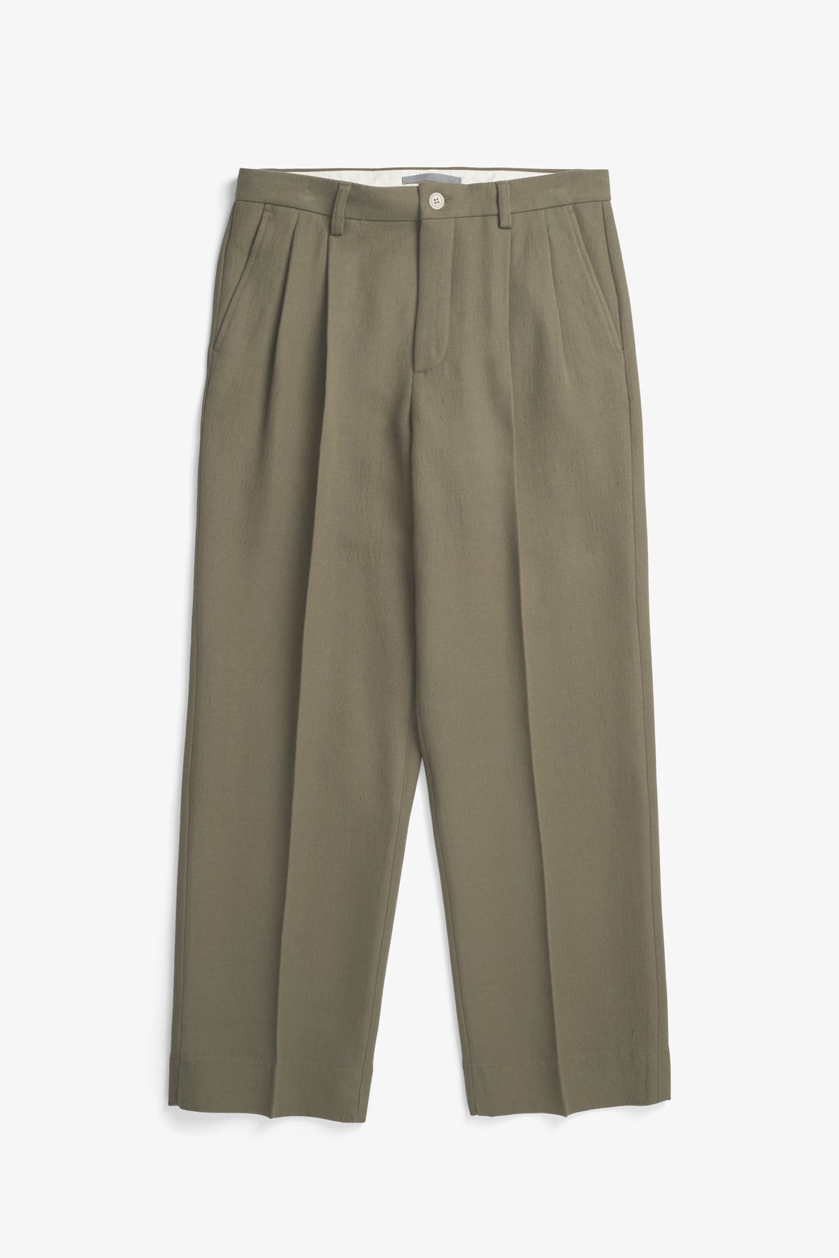 Benn Relaxed Cavalry Cotton Wool Pleated Trouser