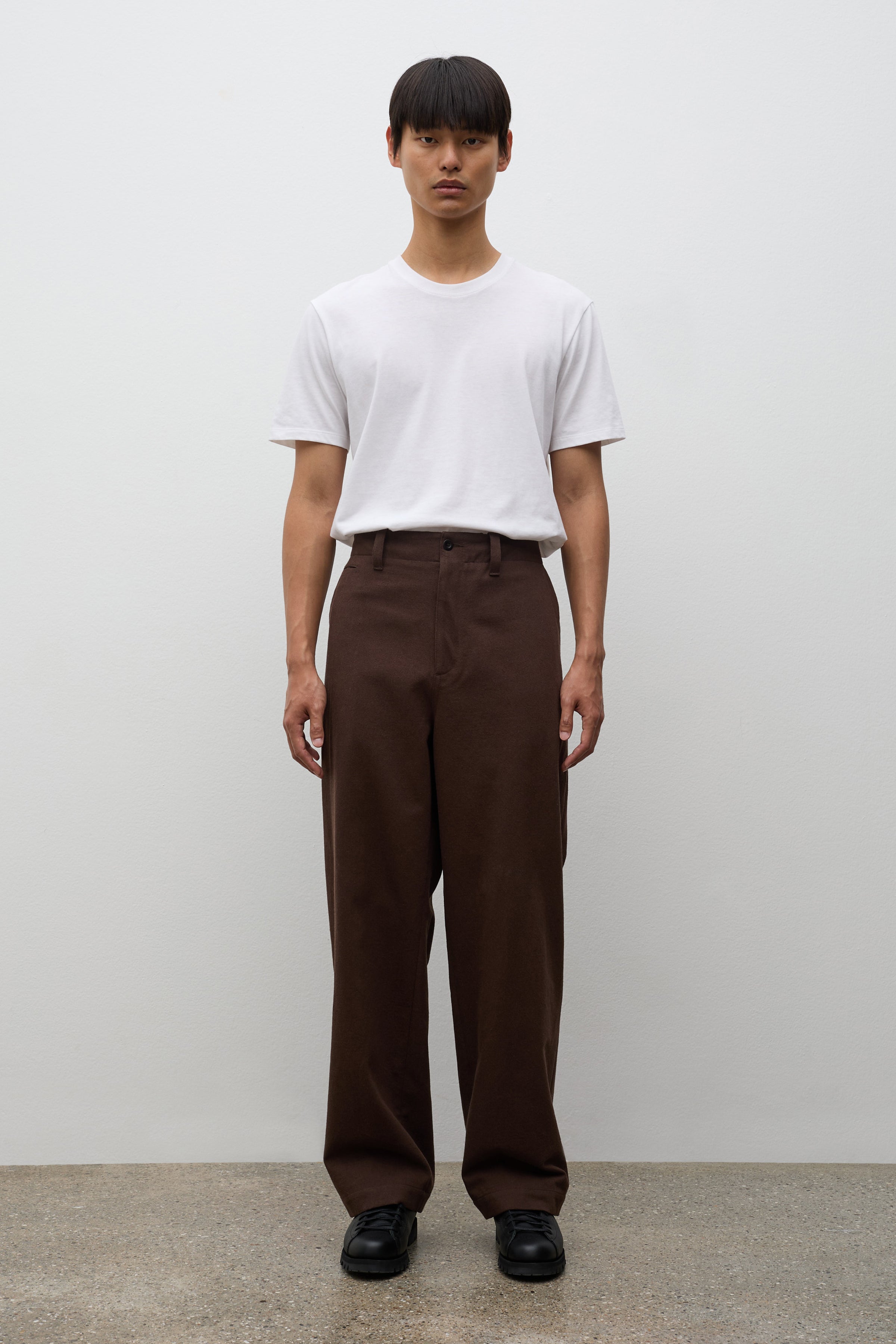 Hengifoss High Waist Cotton Wool Twill Trouser