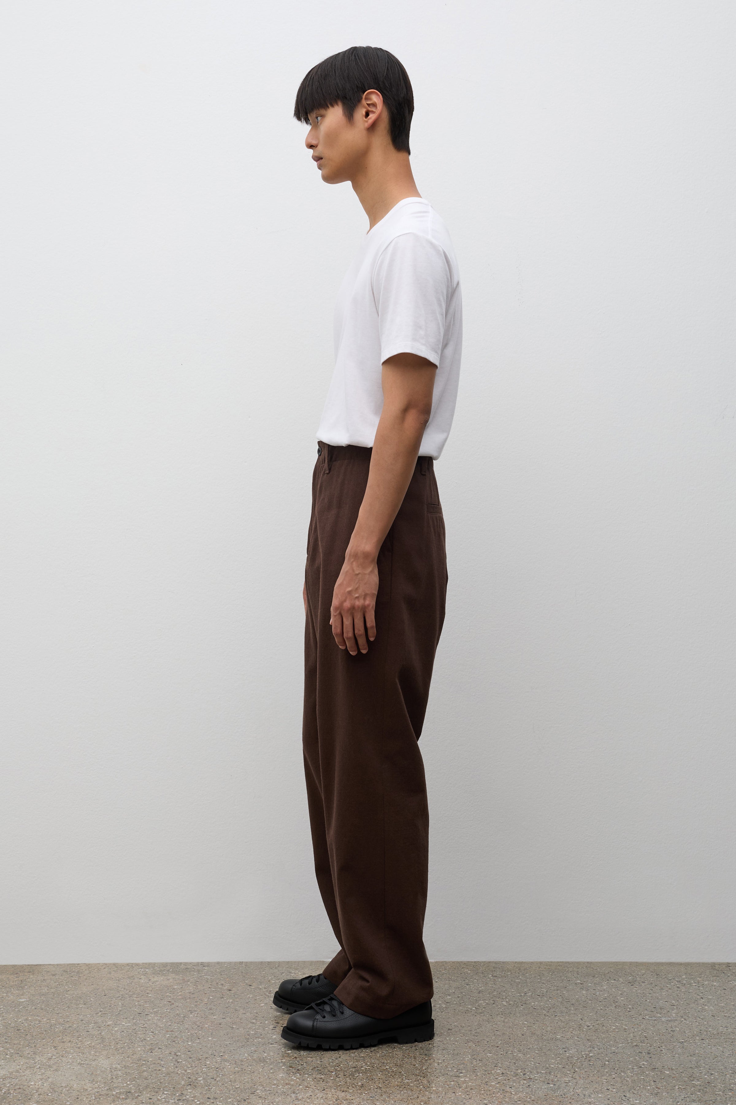 Hengifoss High Waist Cotton Wool Twill Trouser
