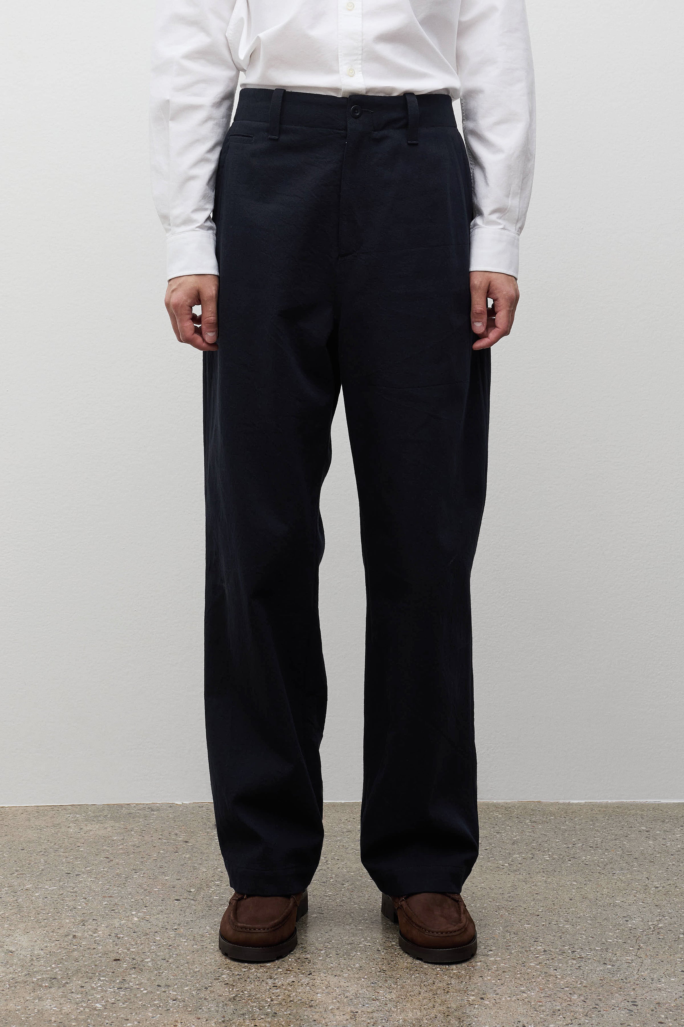 Hengifoss High Waist Cotton Wool Twill Trouser