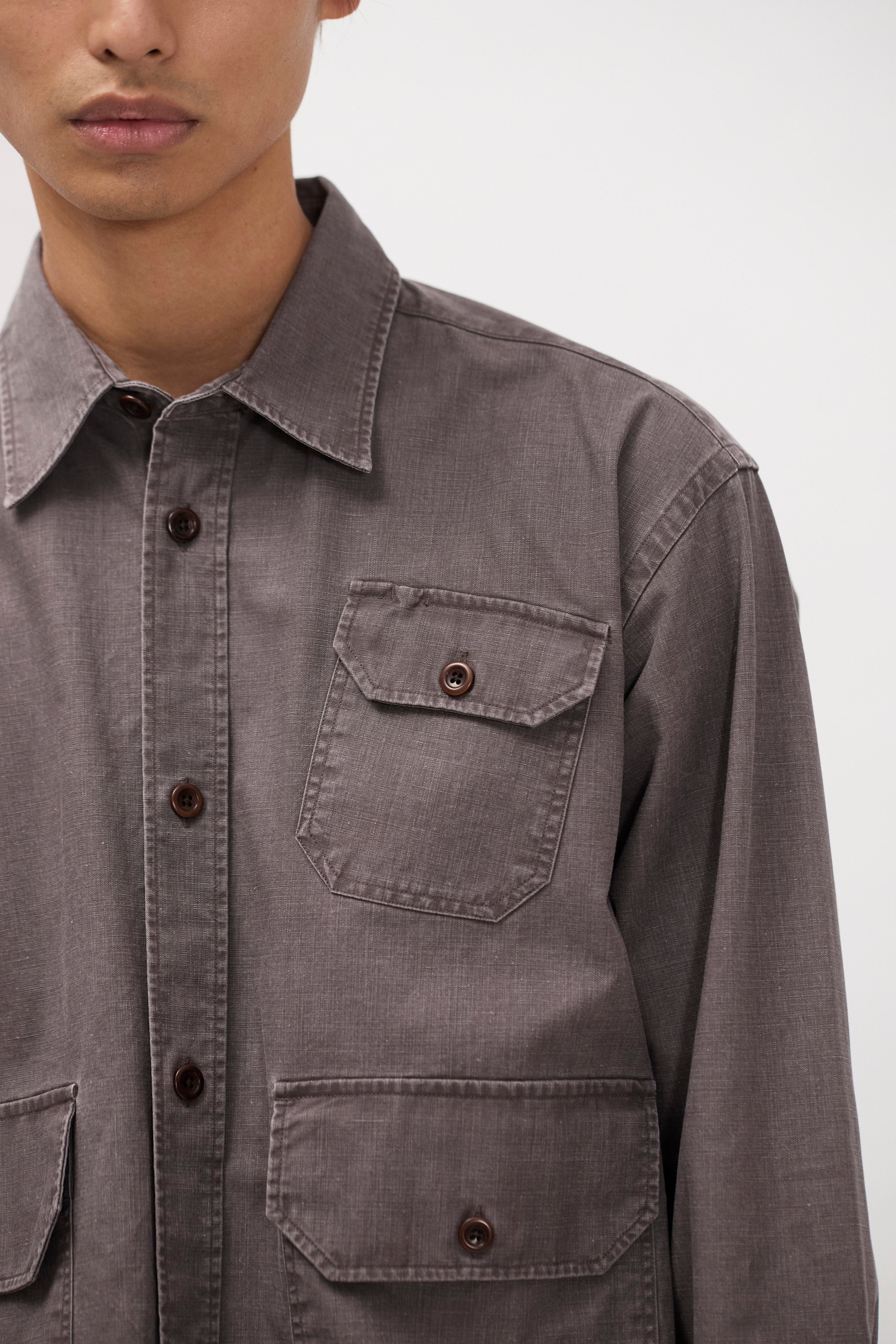 Espevik Faded Pigment Dyed Oversize Utility Shirt