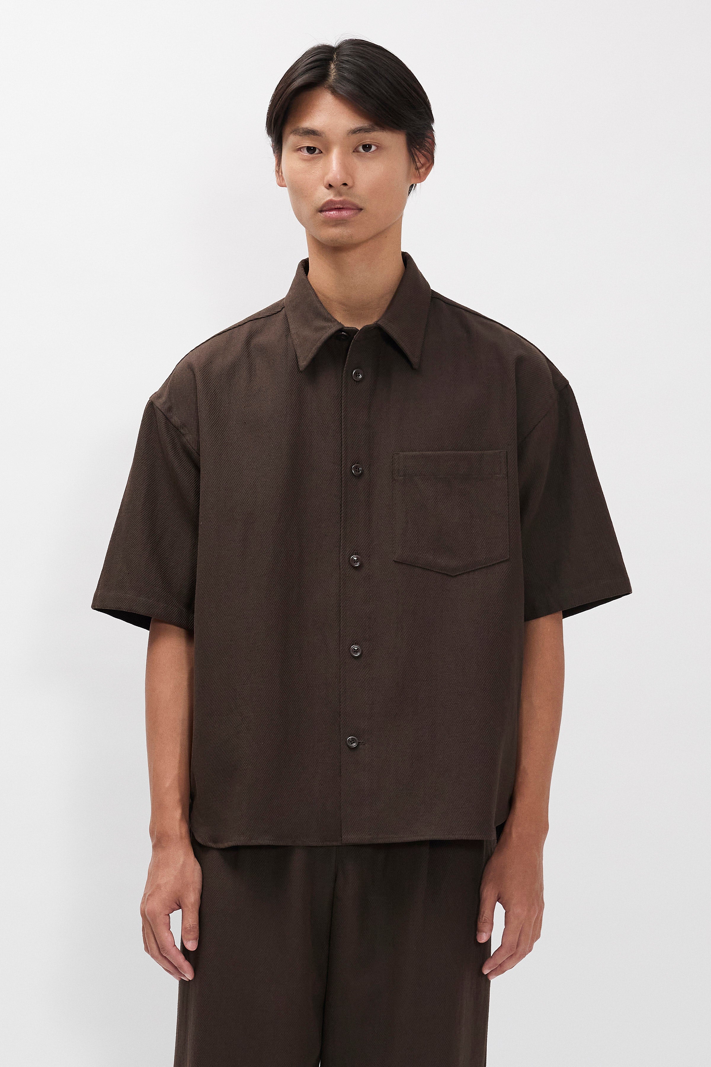 Ulriken Oversized Cotton Linen Twill SS Shirt
