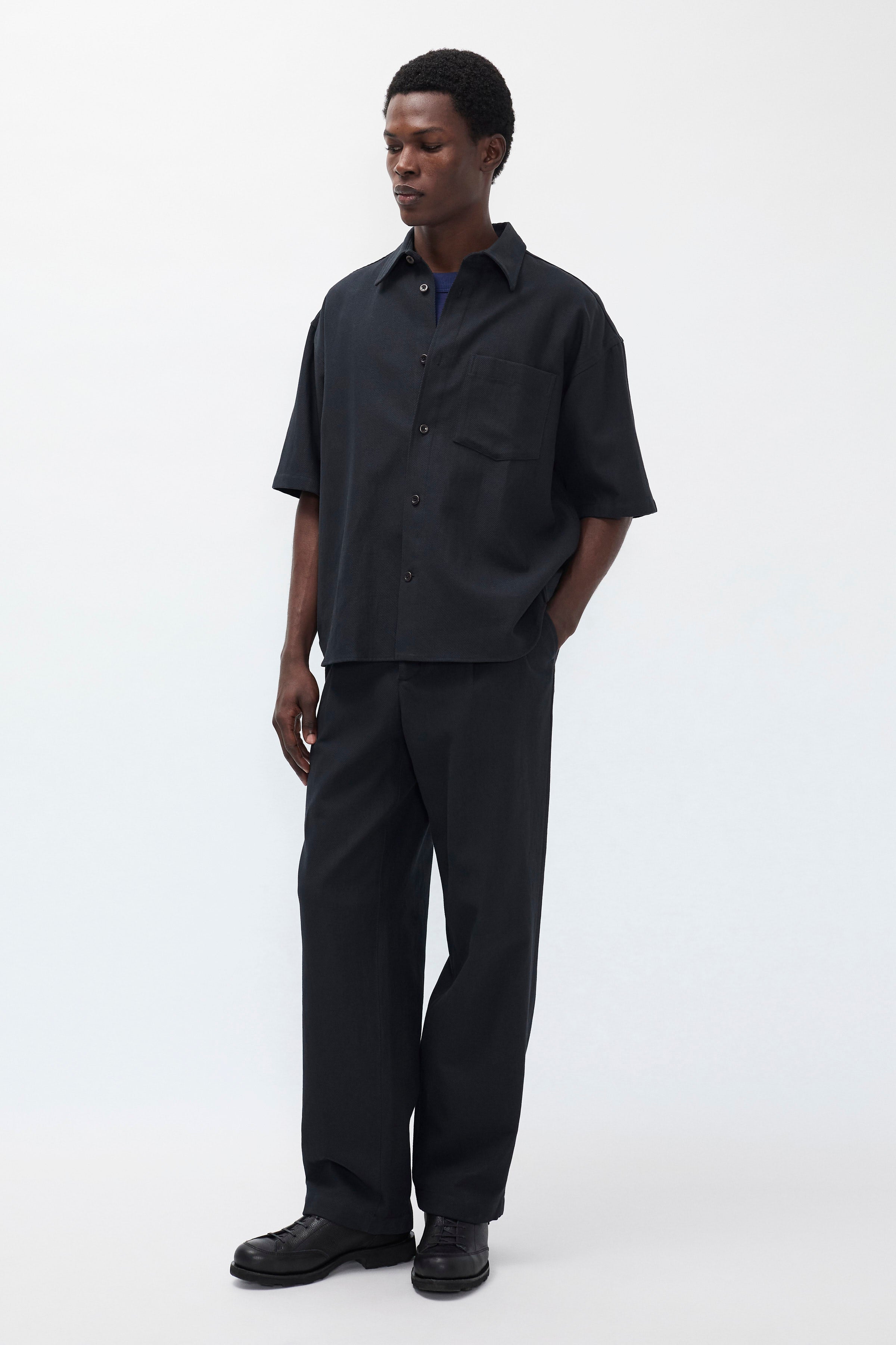 Ulriken Oversized Cotton Linen Twill SS Shirt