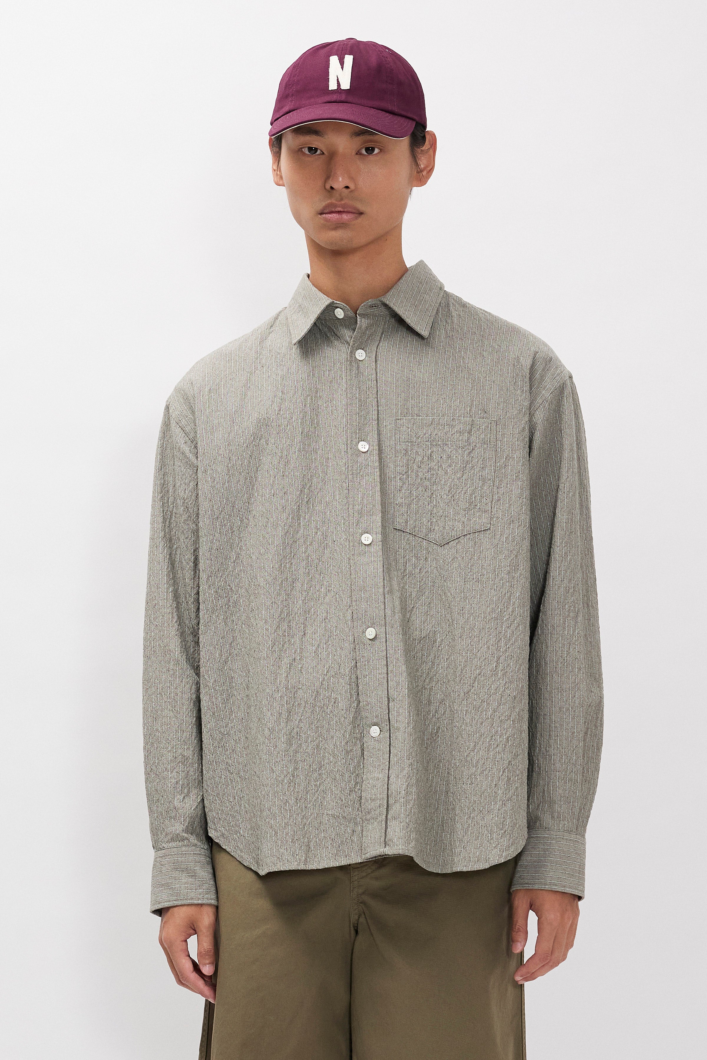 Falster Oversized Textured Stripe Shirt